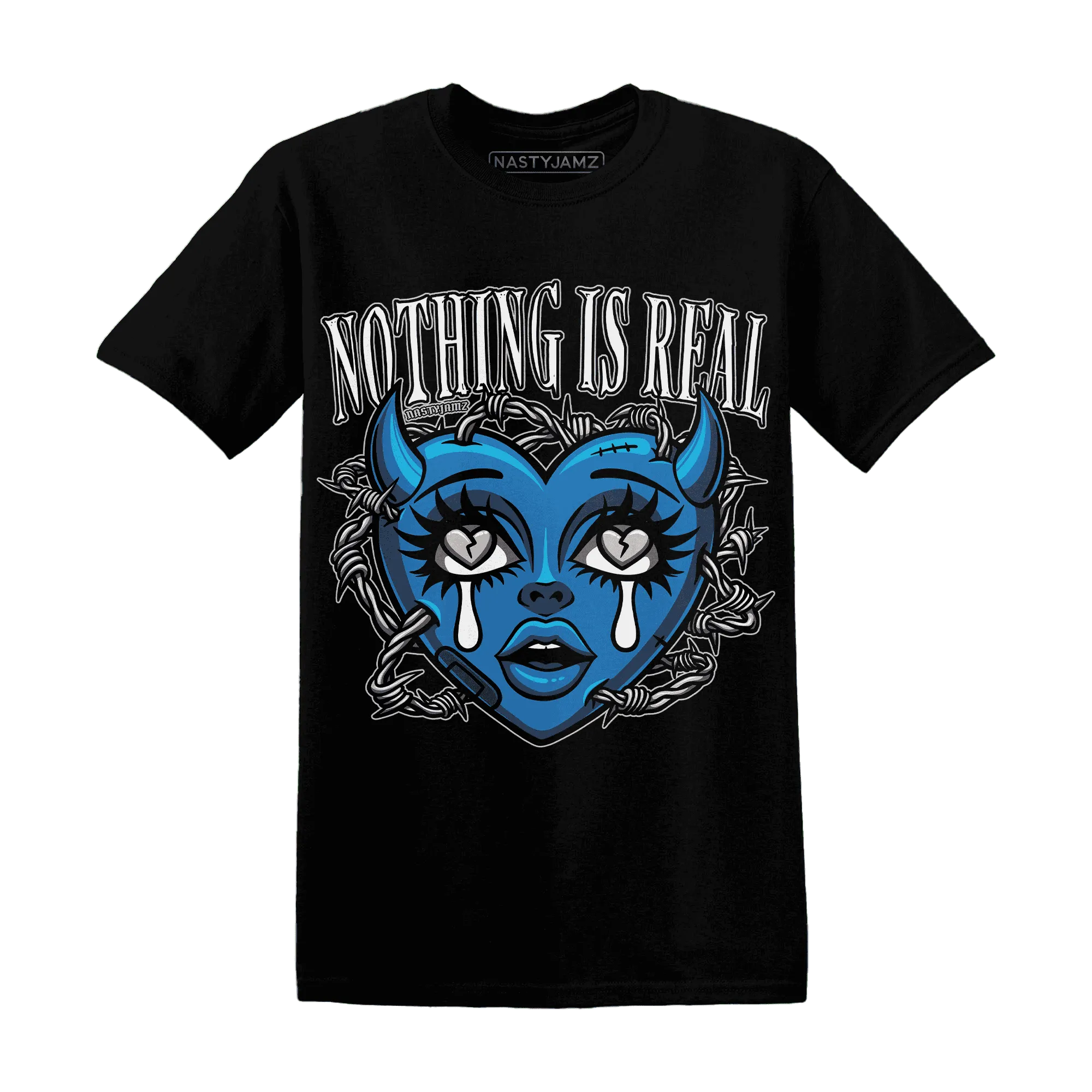 Industrial-Blue-4s-T-Shirt-Match-Nothing-Is-Real