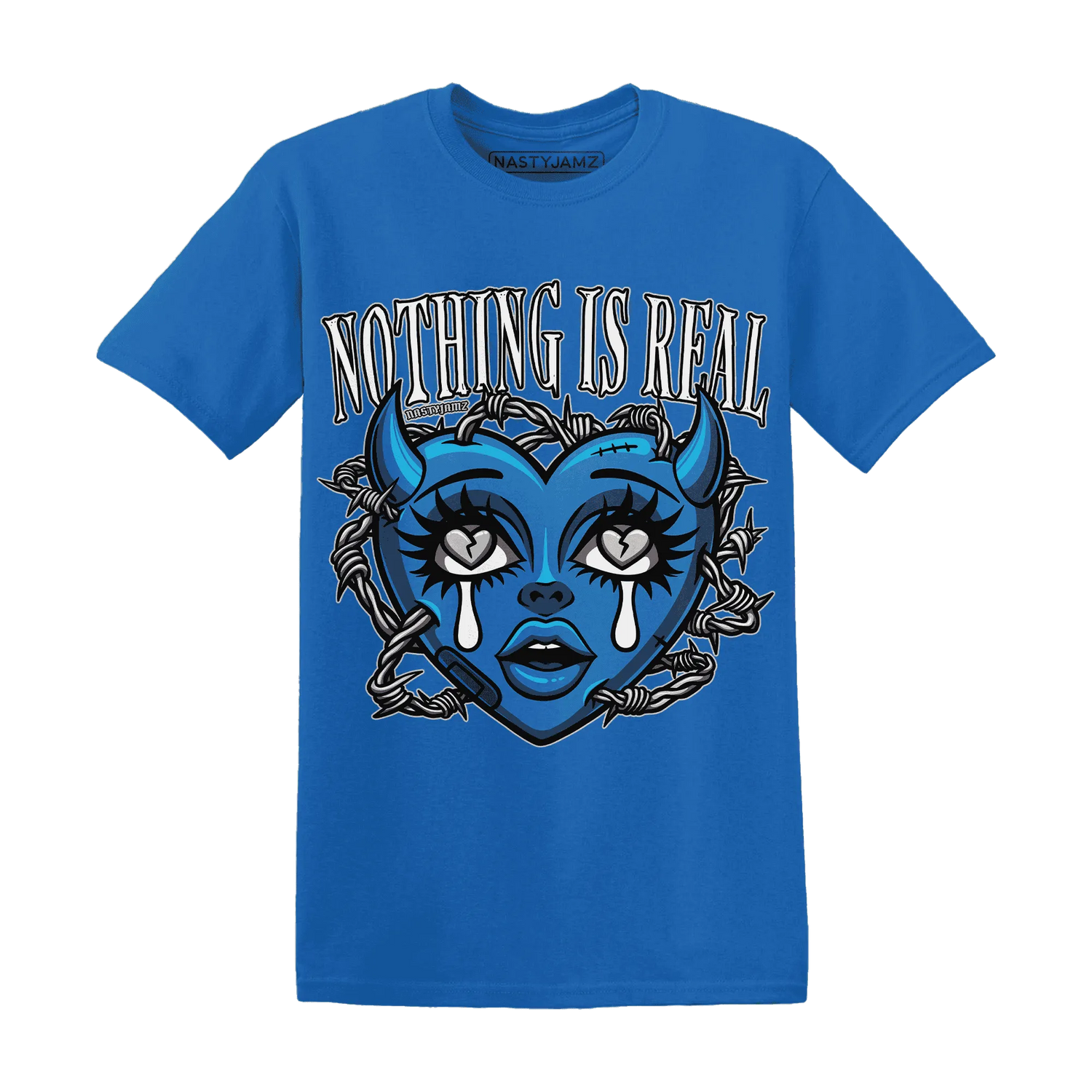 Industrial-Blue-4s-T-Shirt-Match-Nothing-Is-Real