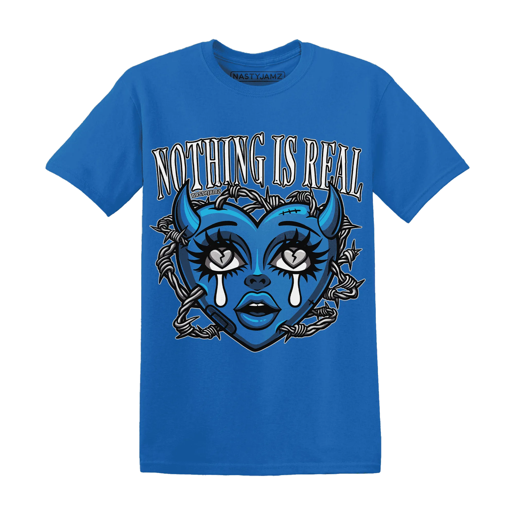 Industrial-Blue-4s-T-Shirt-Match-Nothing-Is-Real
