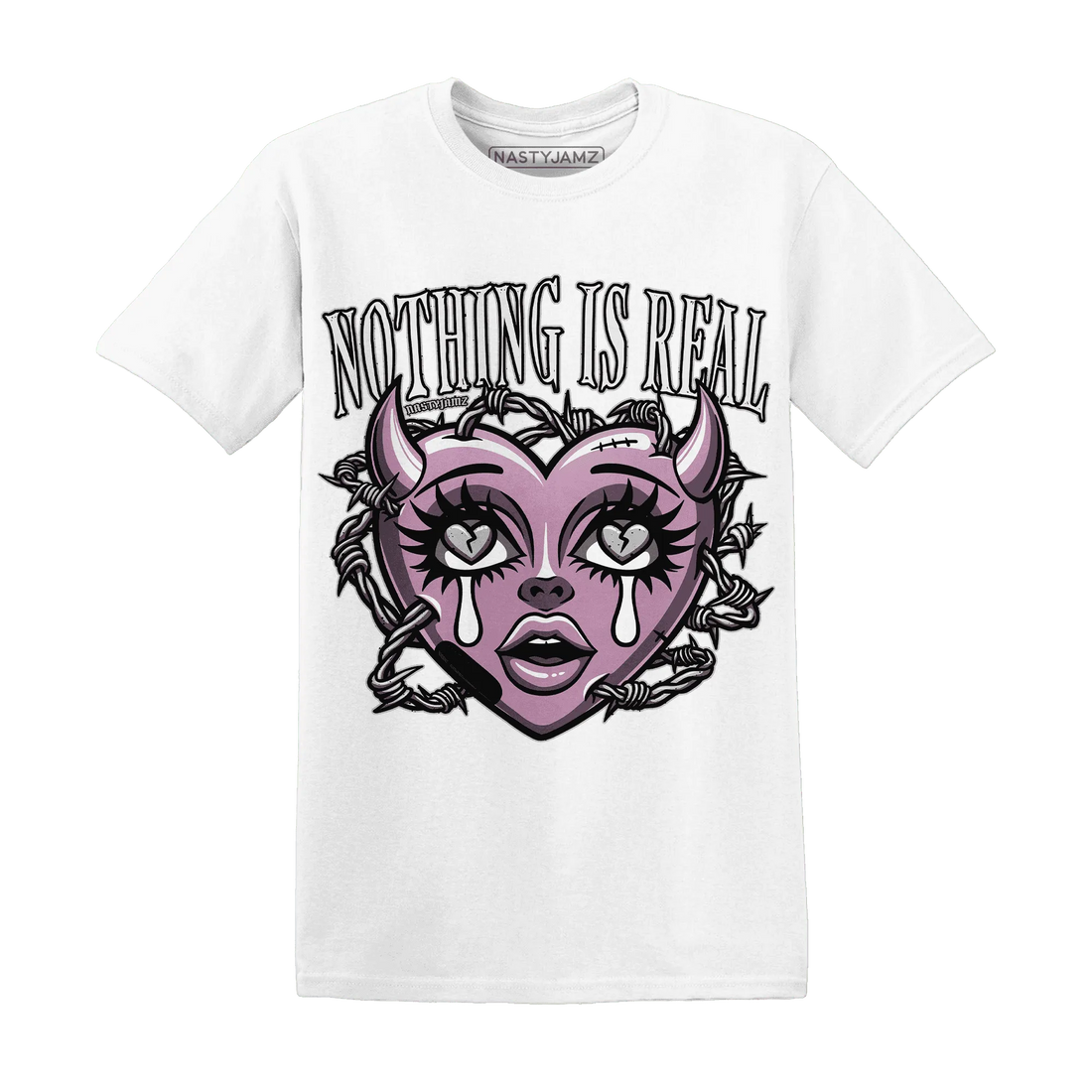 Orchid-Neutral-Grey-Black-White-4s-T-Shirt-Match-Nothing-Is-Real