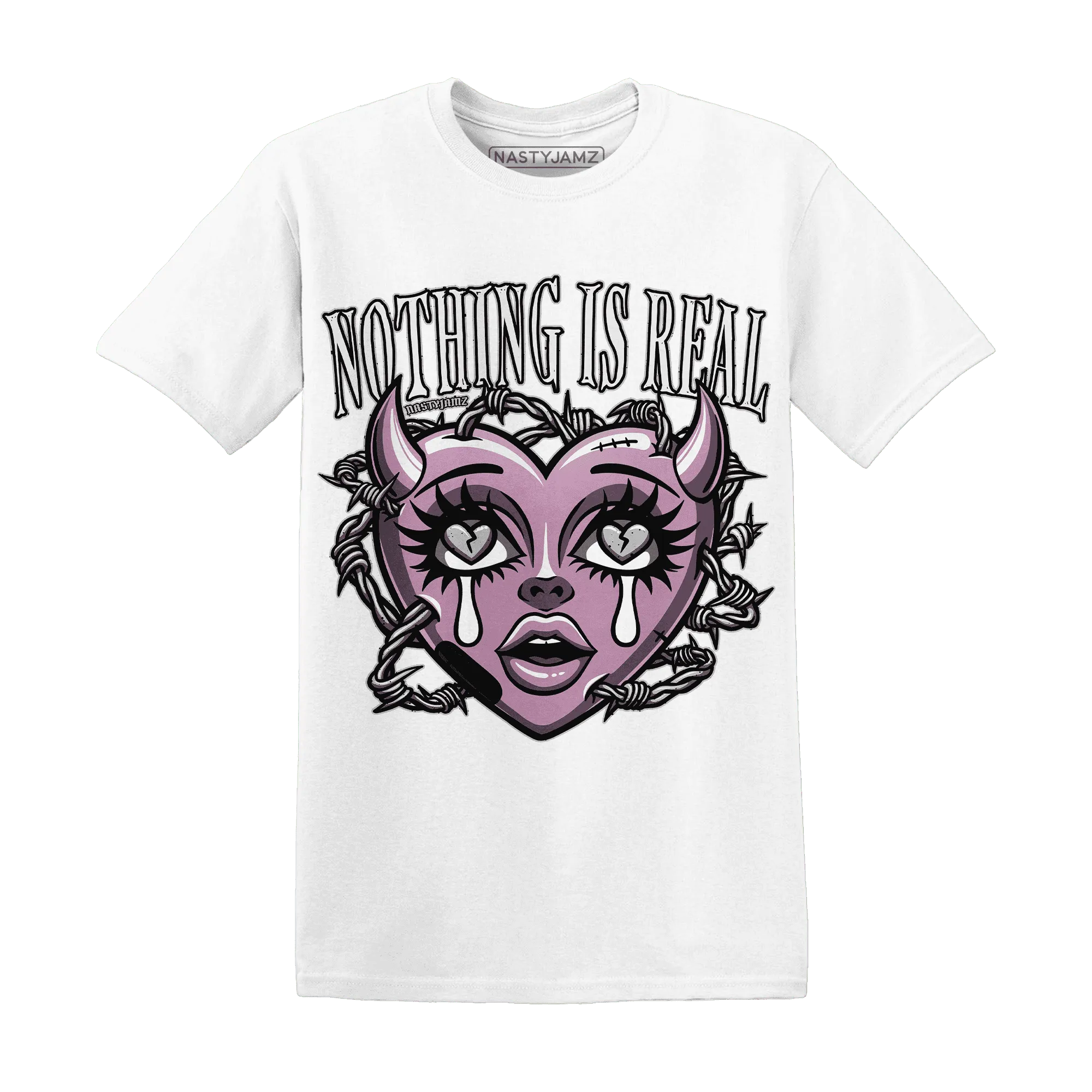 Orchid-Neutral-Grey-Black-White-4s-T-Shirt-Match-Nothing-Is-Real