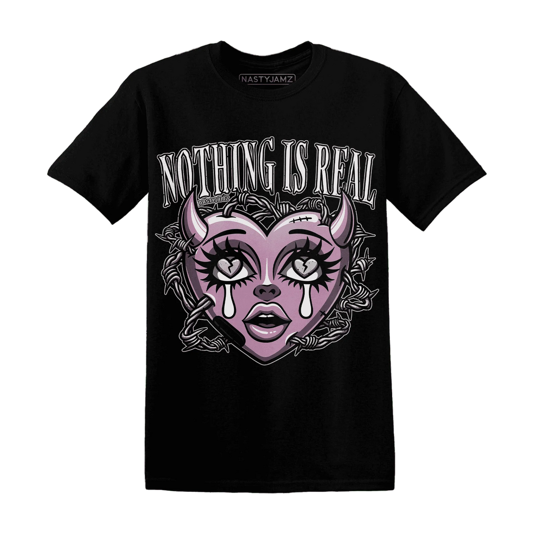 Orchid-Neutral-Grey-Black-White-4s-T-Shirt-Match-Nothing-Is-Real
