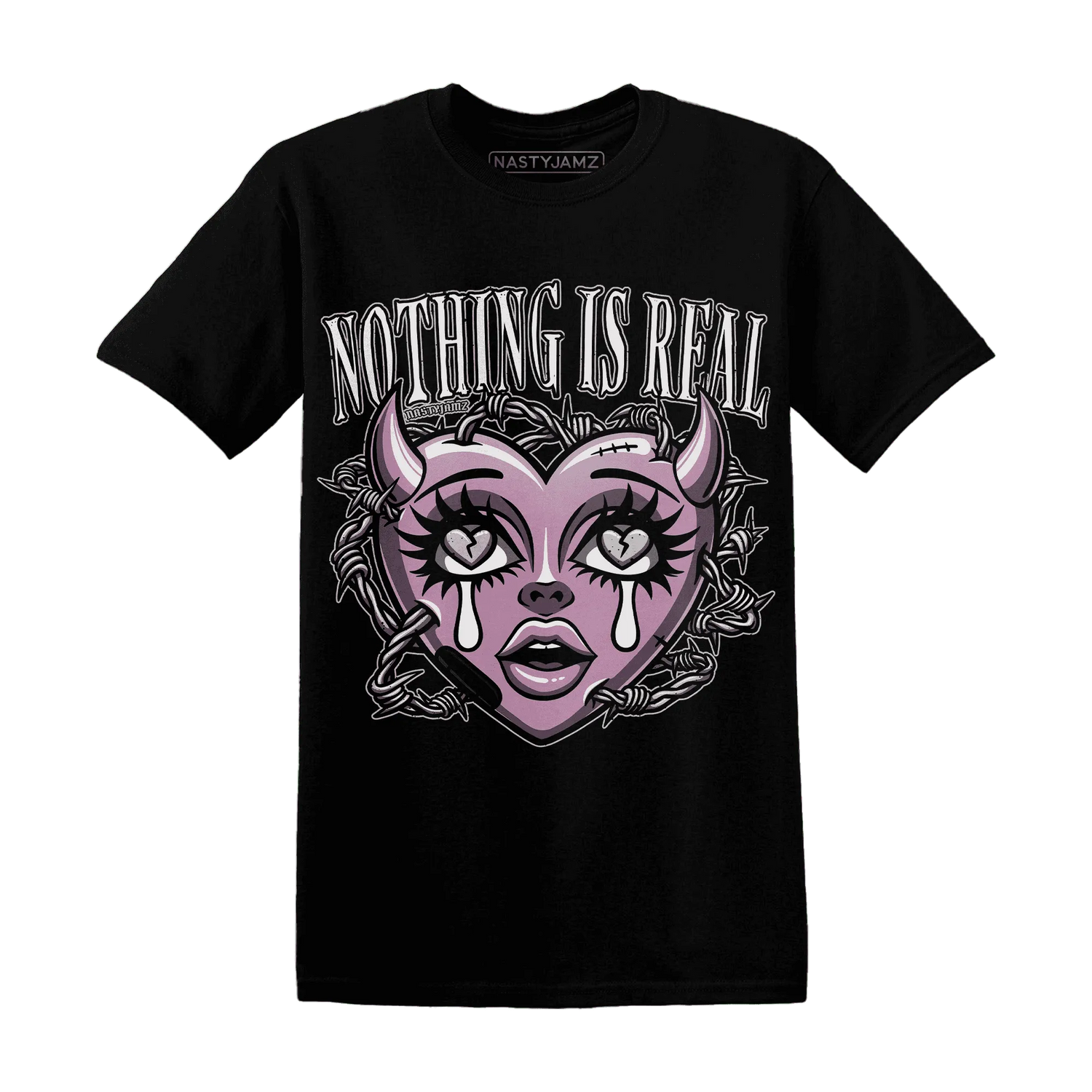 Orchid-Neutral-Grey-Black-White-4s-T-Shirt-Match-Nothing-Is-Real