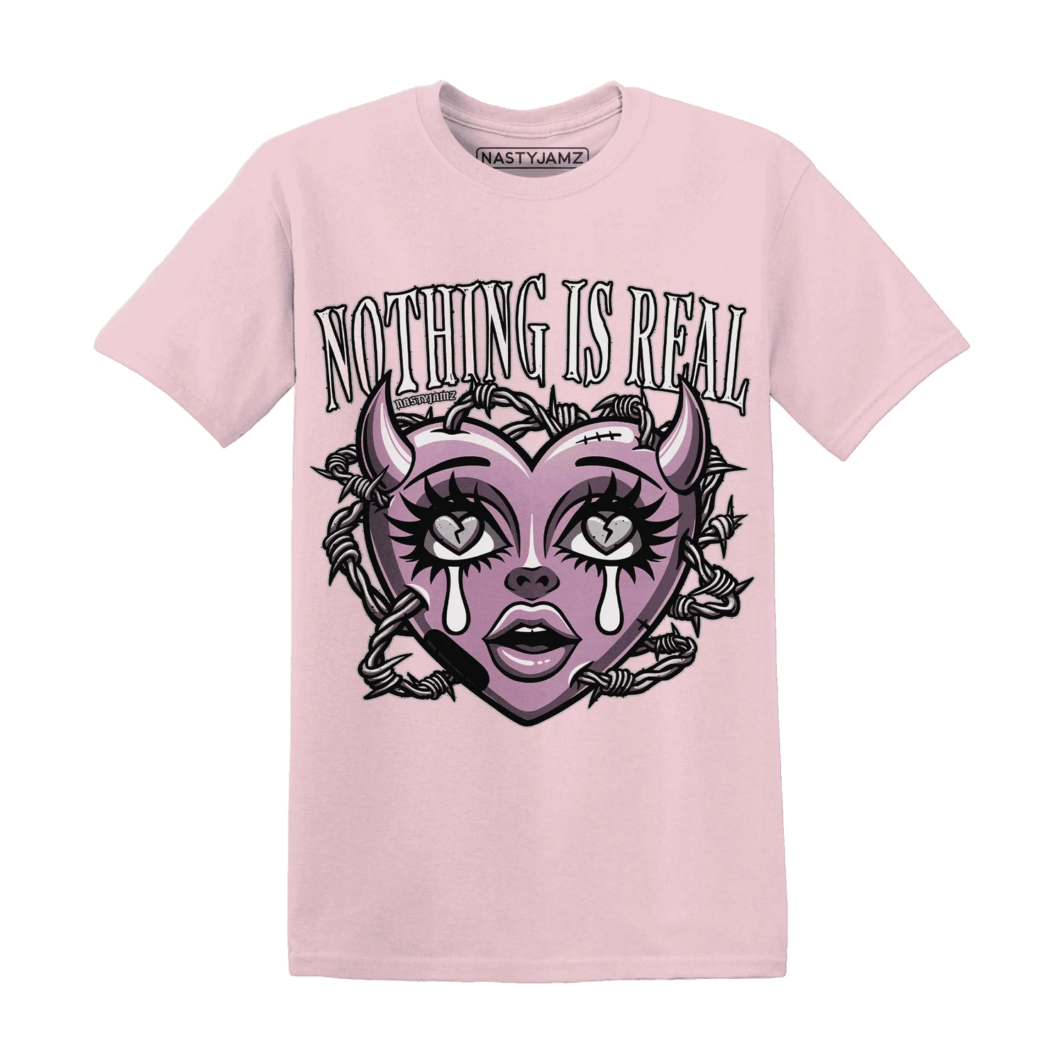 Orchid-Neutral-Grey-Black-White-4s-T-Shirt-Match-Nothing-Is-Real
