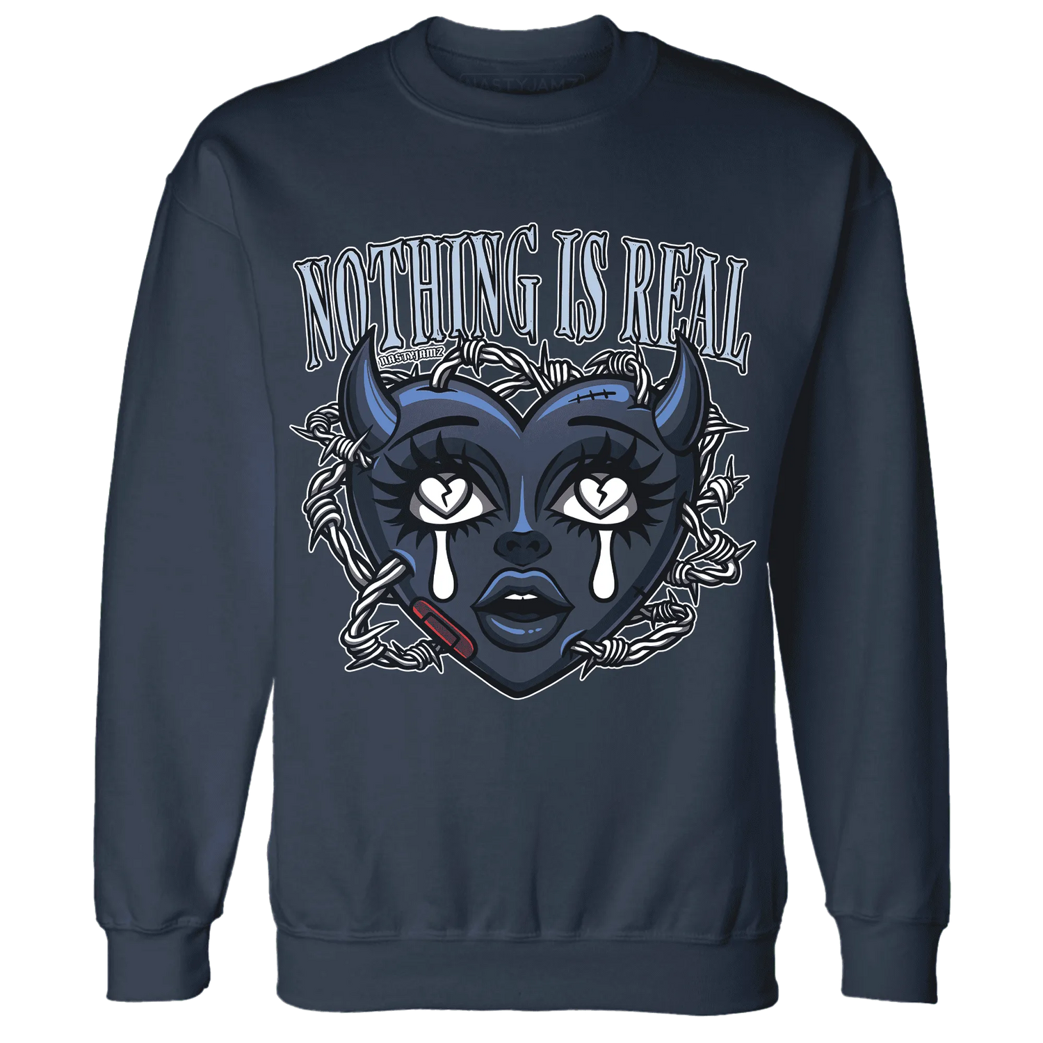 White-Navy-6s-Sweatshirt-Match-Nothing-Is-Real