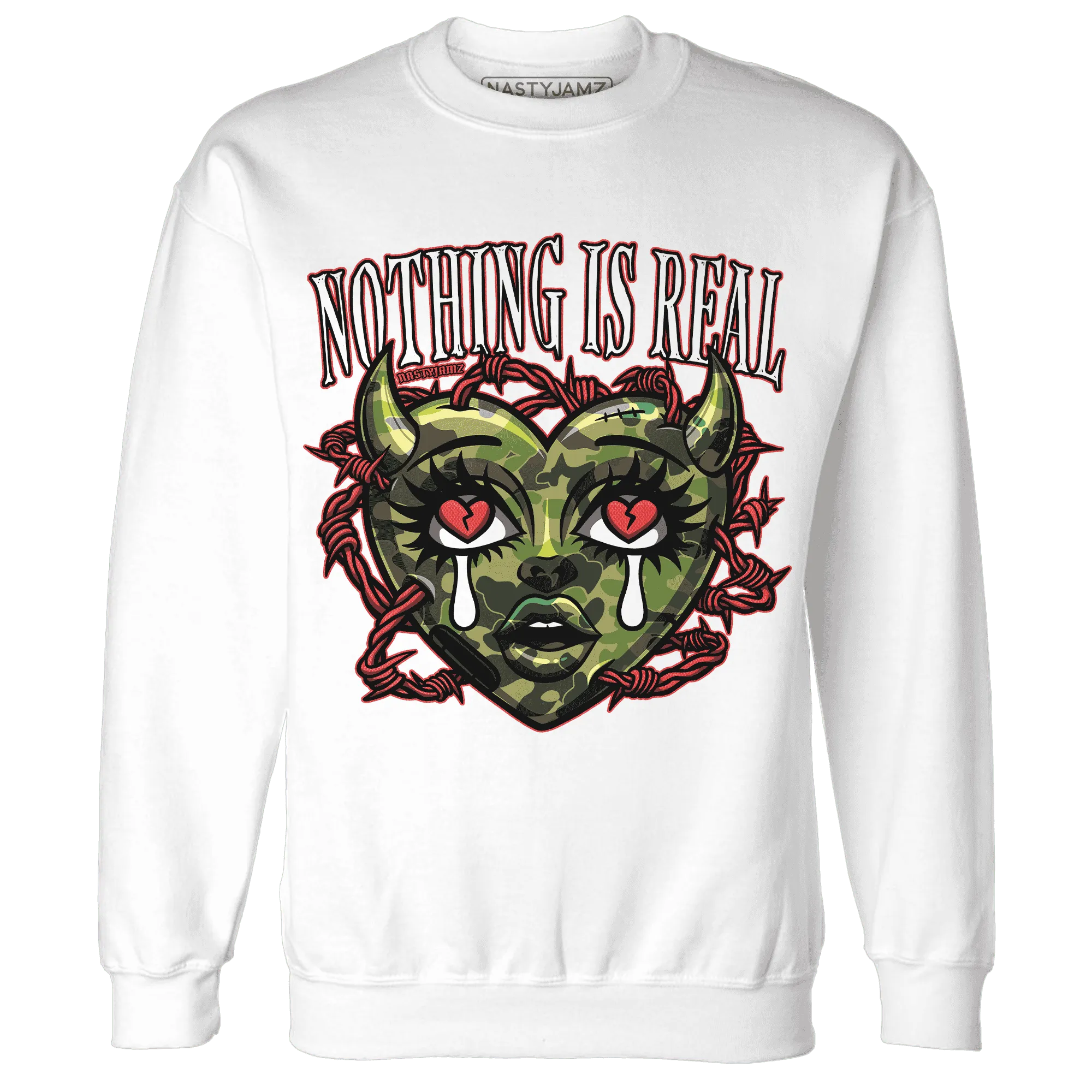 AM-90-Dark-Sage-Solar-Red-Sweatshirt-Match-Nothing-Is-Real