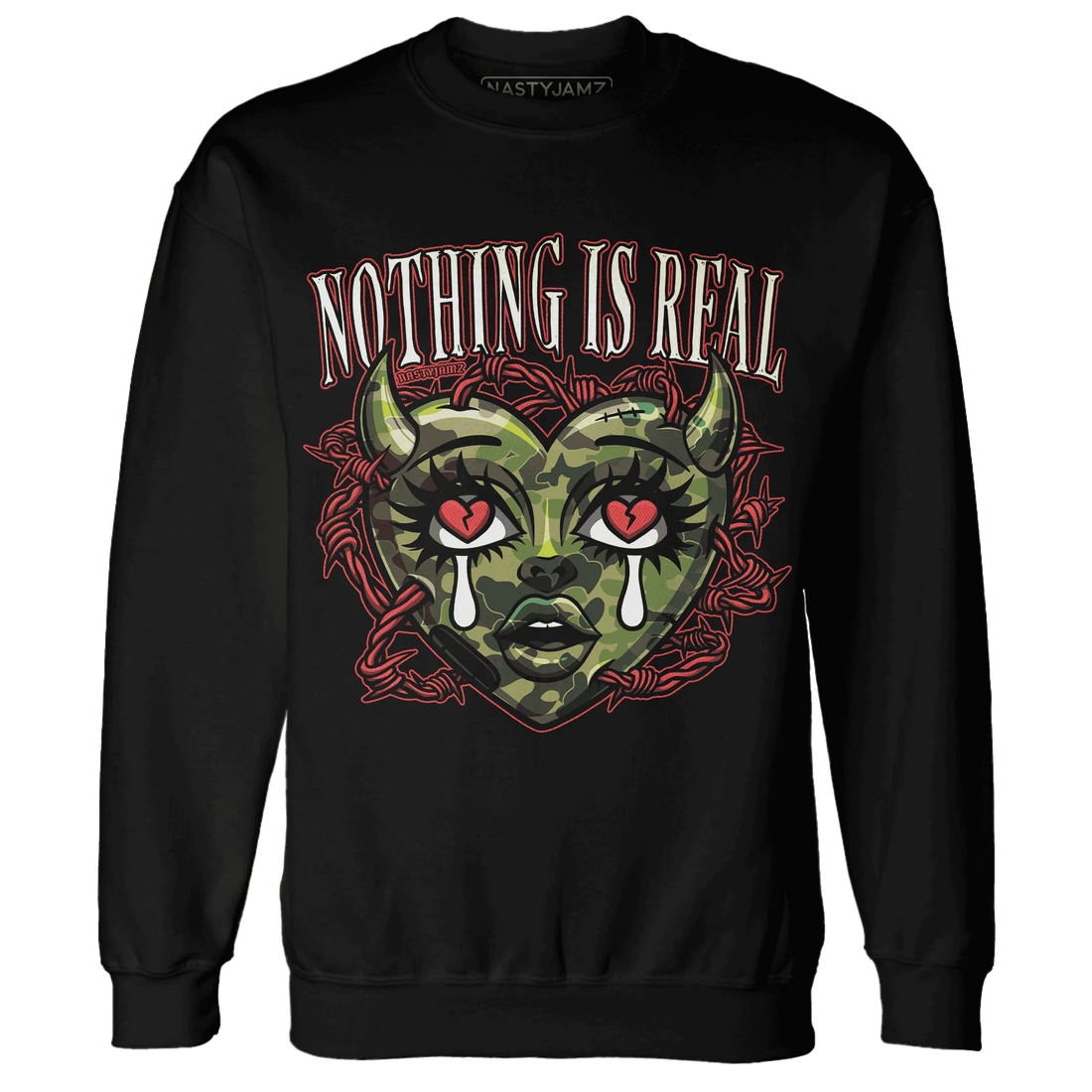 AM-90-Dark-Sage-Solar-Red-Sweatshirt-Match-Nothing-Is-Real
