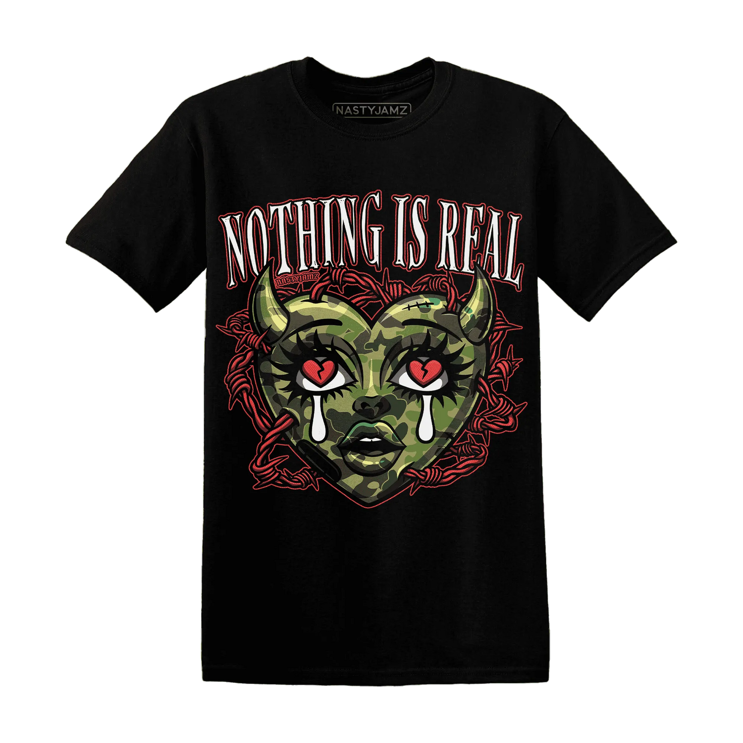 AM-90-Dark-Sage-Solar-Red-T-Shirt-Match-Nothing-Is-Real
