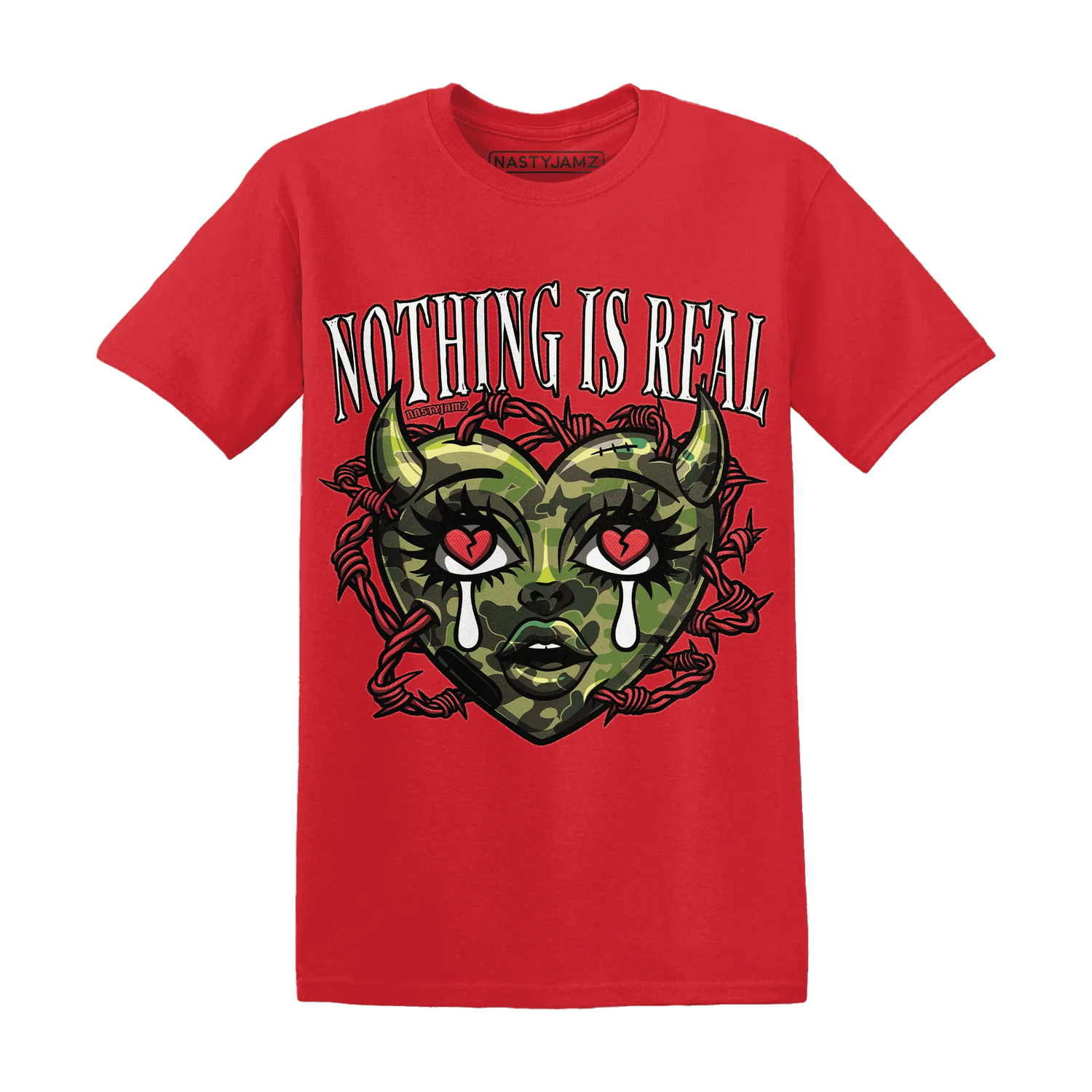 AM-90-Dark-Sage-Solar-Red-T-Shirt-Match-Nothing-Is-Real