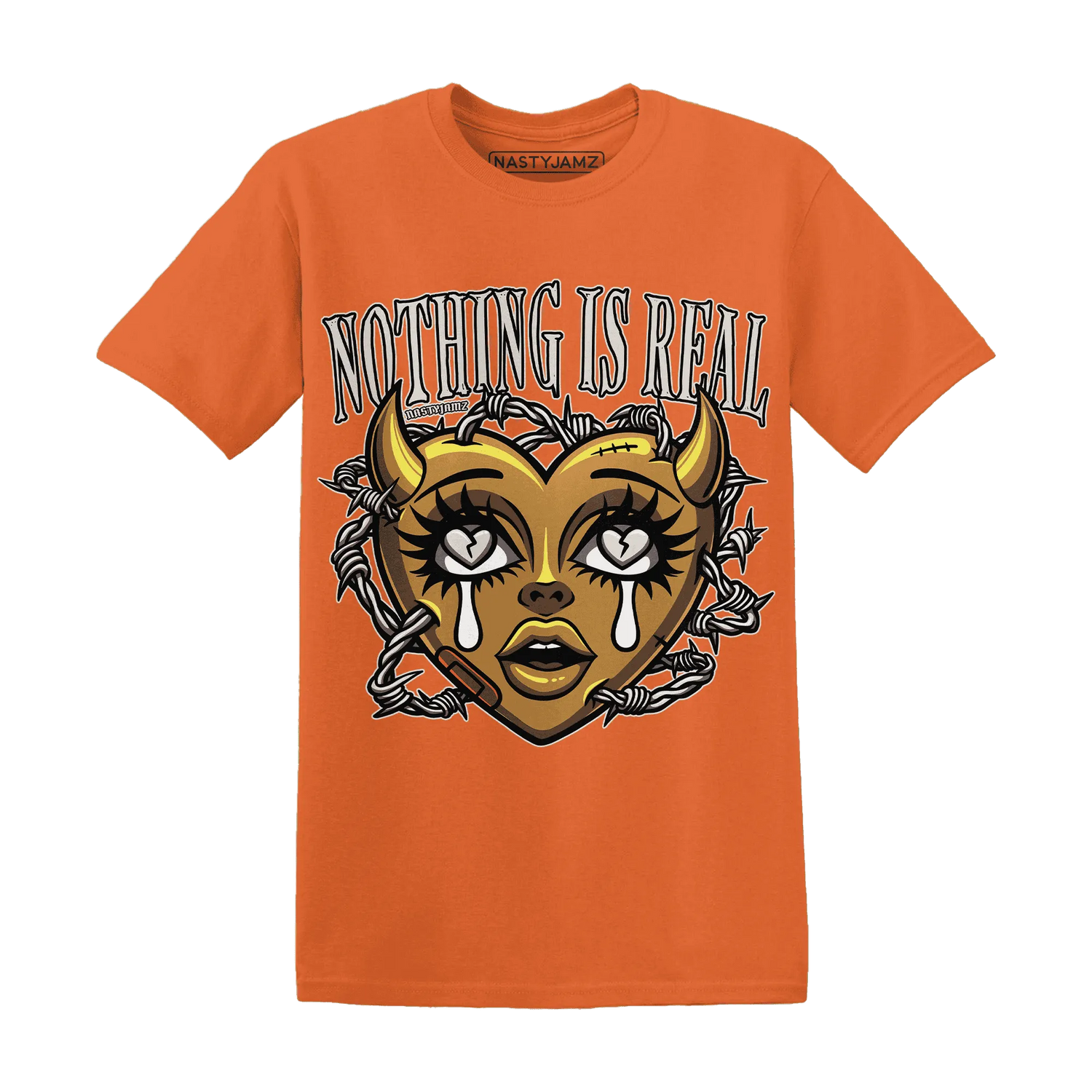 Dunk-Low-Retro-Wheat-Orange-T-Shirt-Match-Nothing-Is-Real