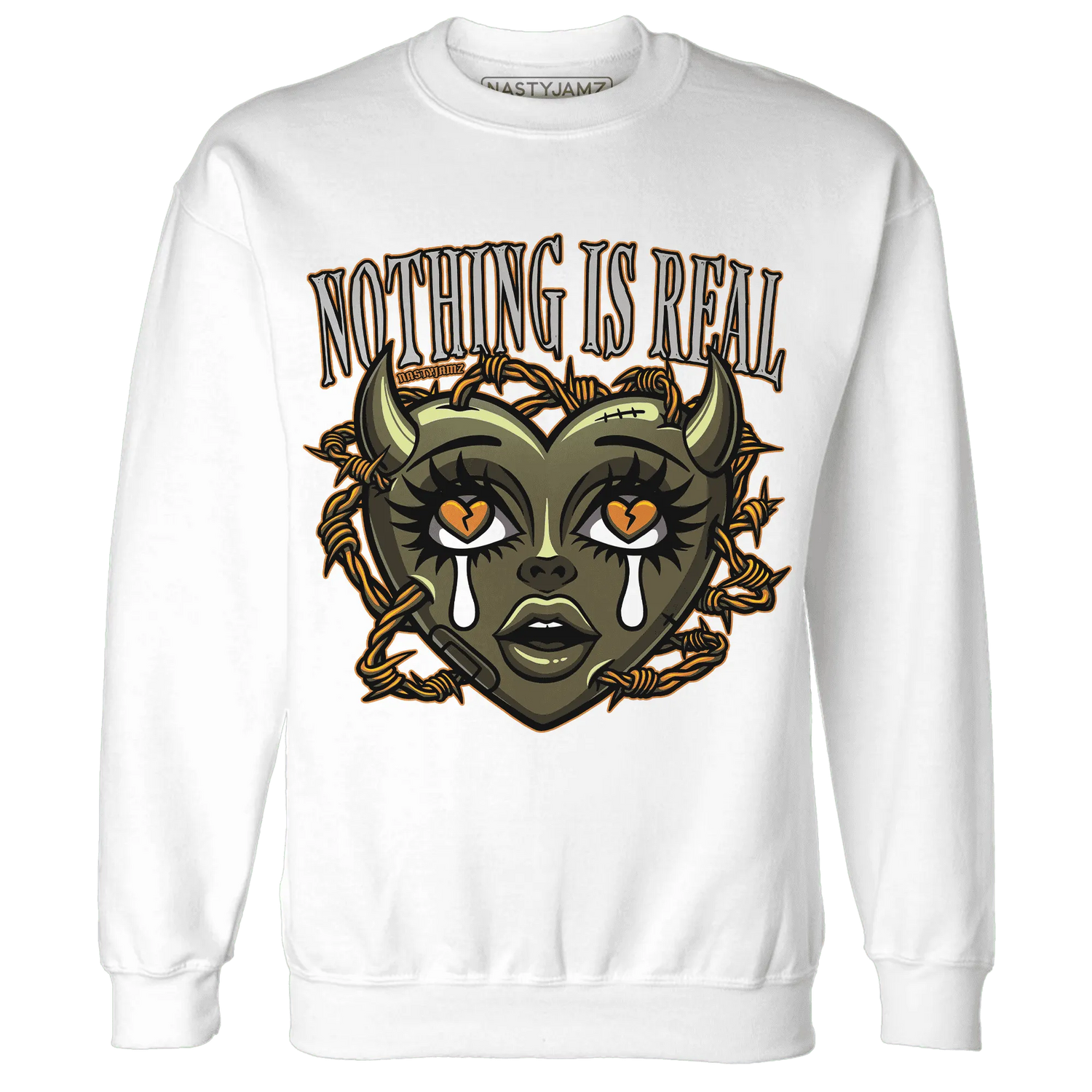 Olive-5s-Sweatshirt-Match-Nothing-Is-Real