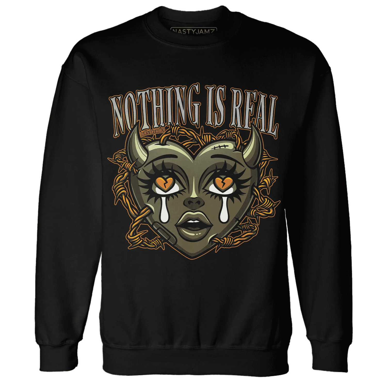 Olive-5s-Sweatshirt-Match-Nothing-Is-Real