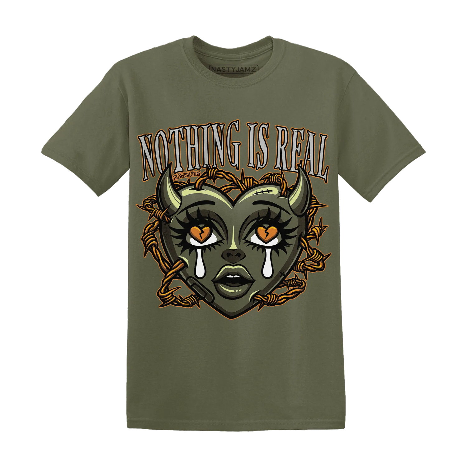 Olive-5s-T-Shirt-Match-Nothing-Is-Real