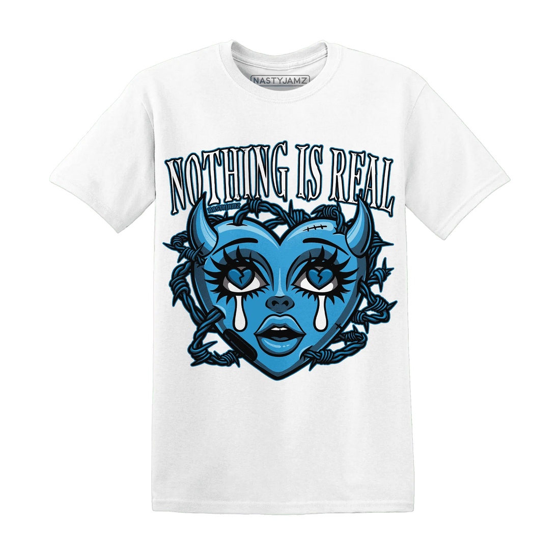 Powder-Blue-9s-T-Shirt-Match-Nothing-Is-Real
