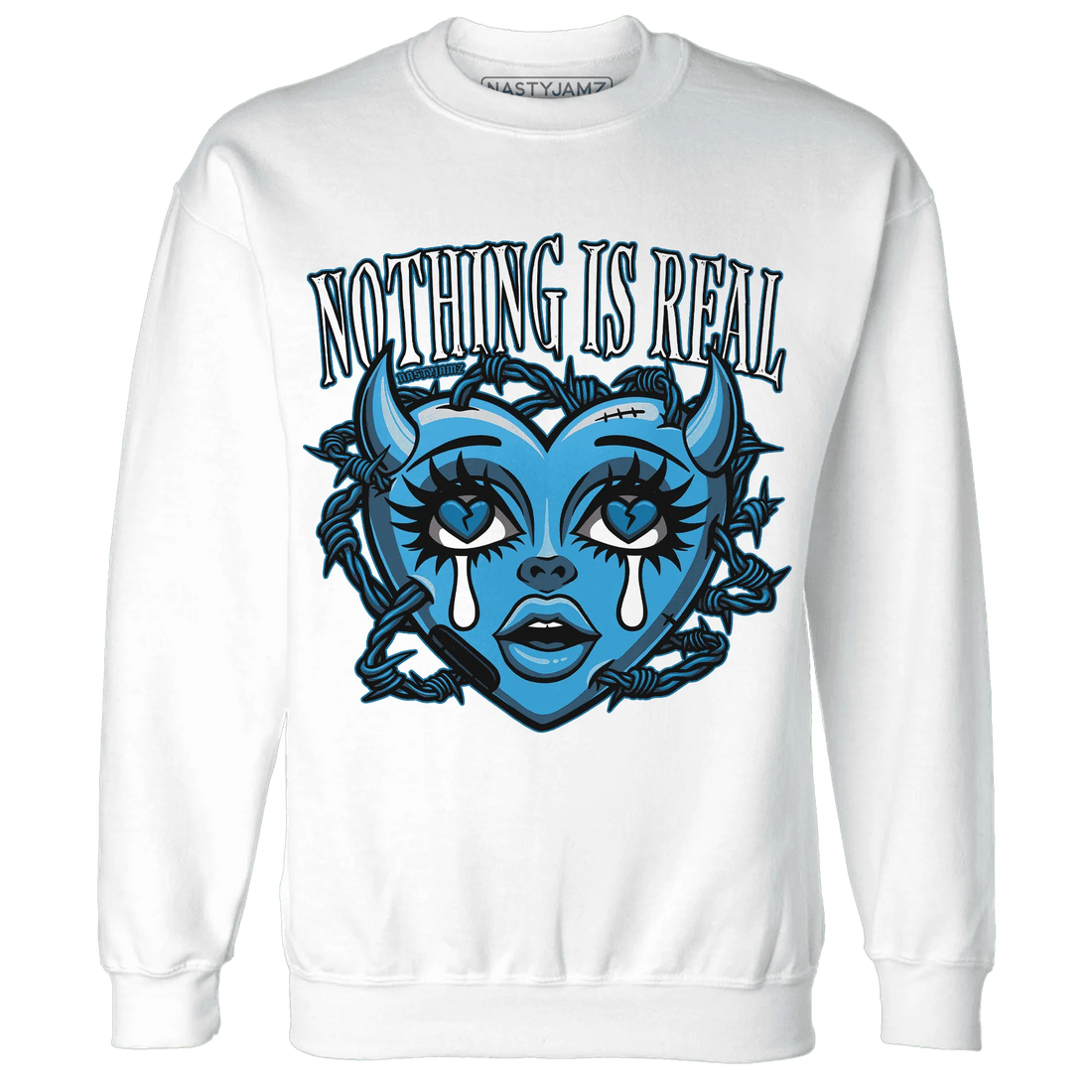 Powder-Blue-9s-Sweatshirt-Match-Nothing-Is-Real