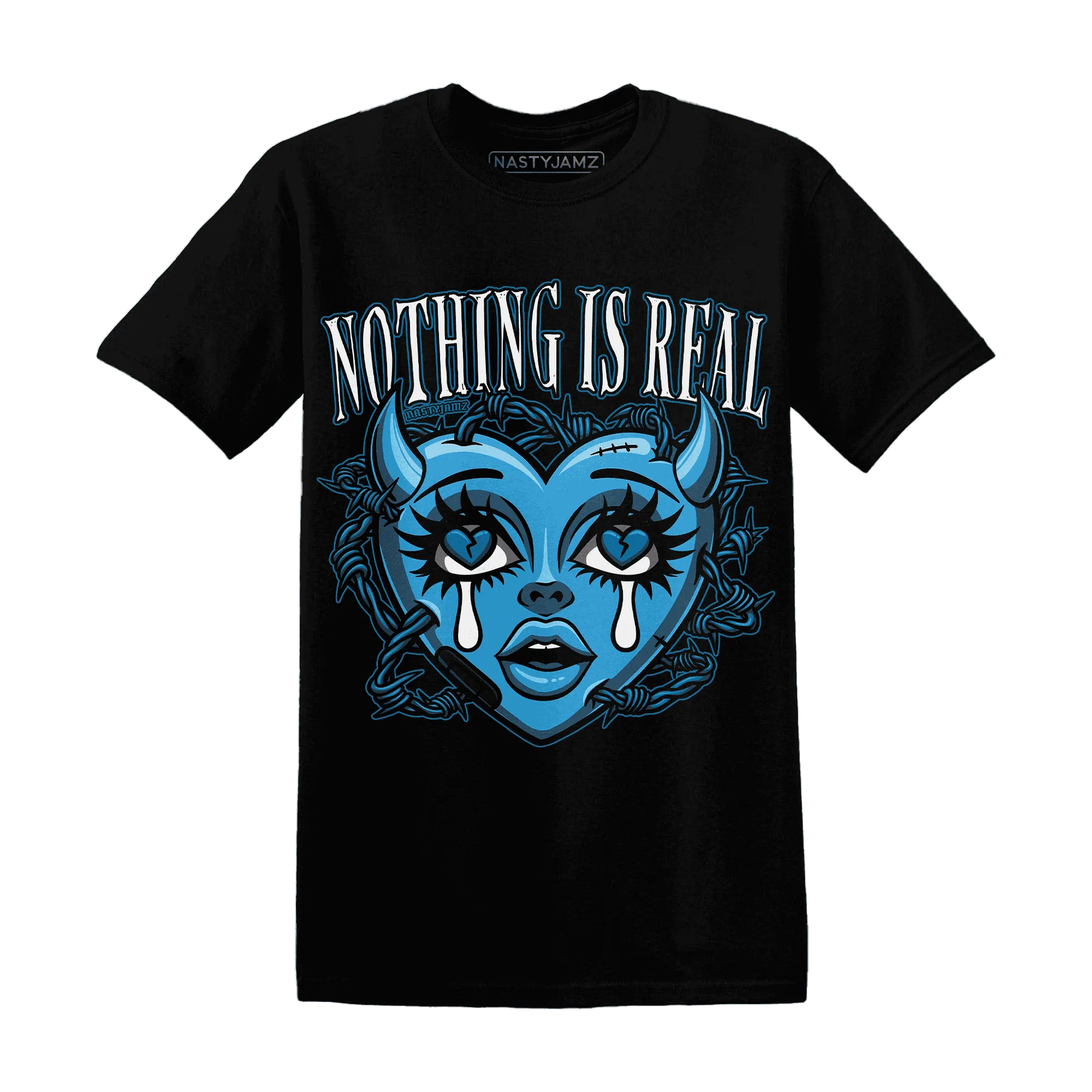 Powder-Blue-9s-T-Shirt-Match-Nothing-Is-Real
