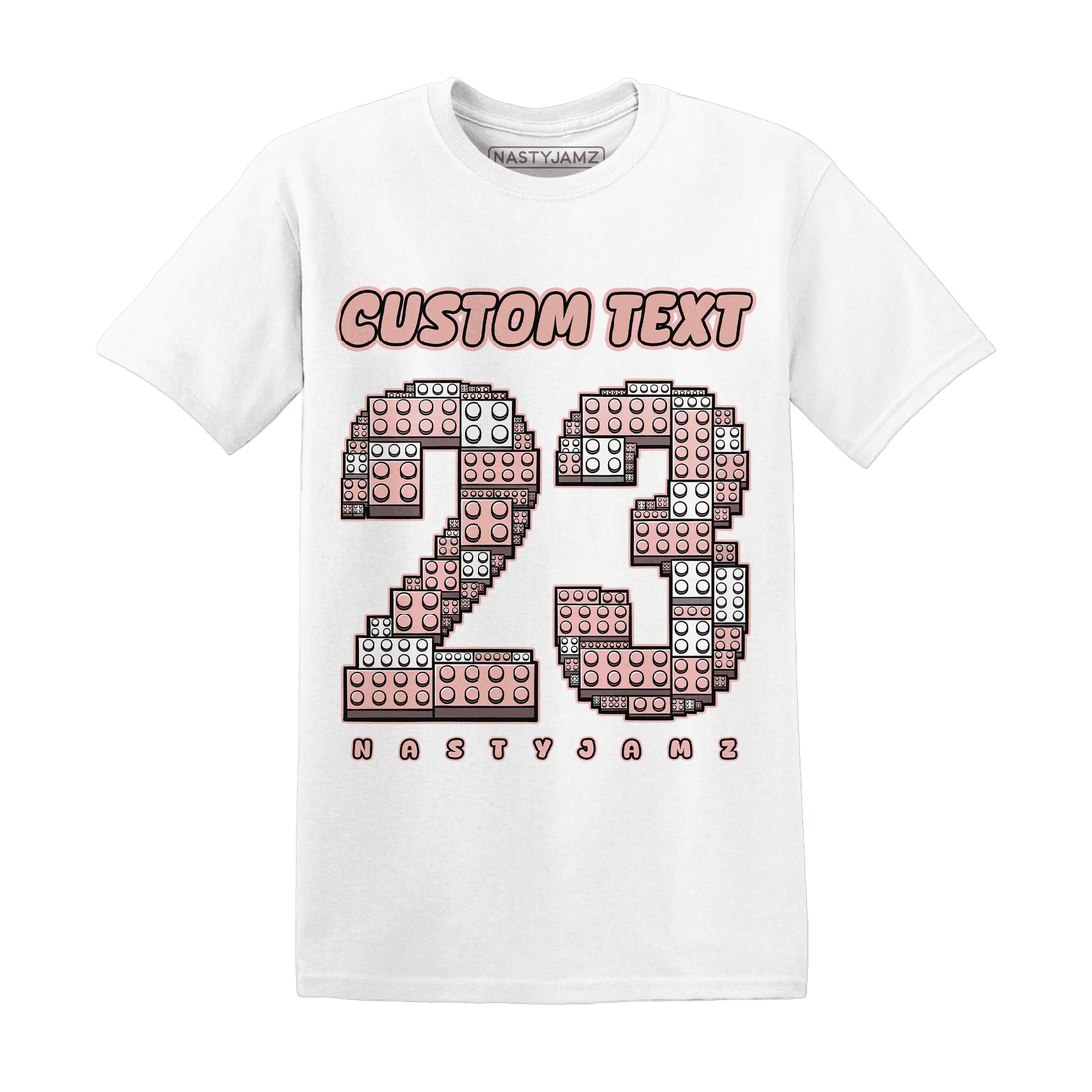 Low-Legend-Pink-11s-T-Shirt-Match-Number-23-Lego