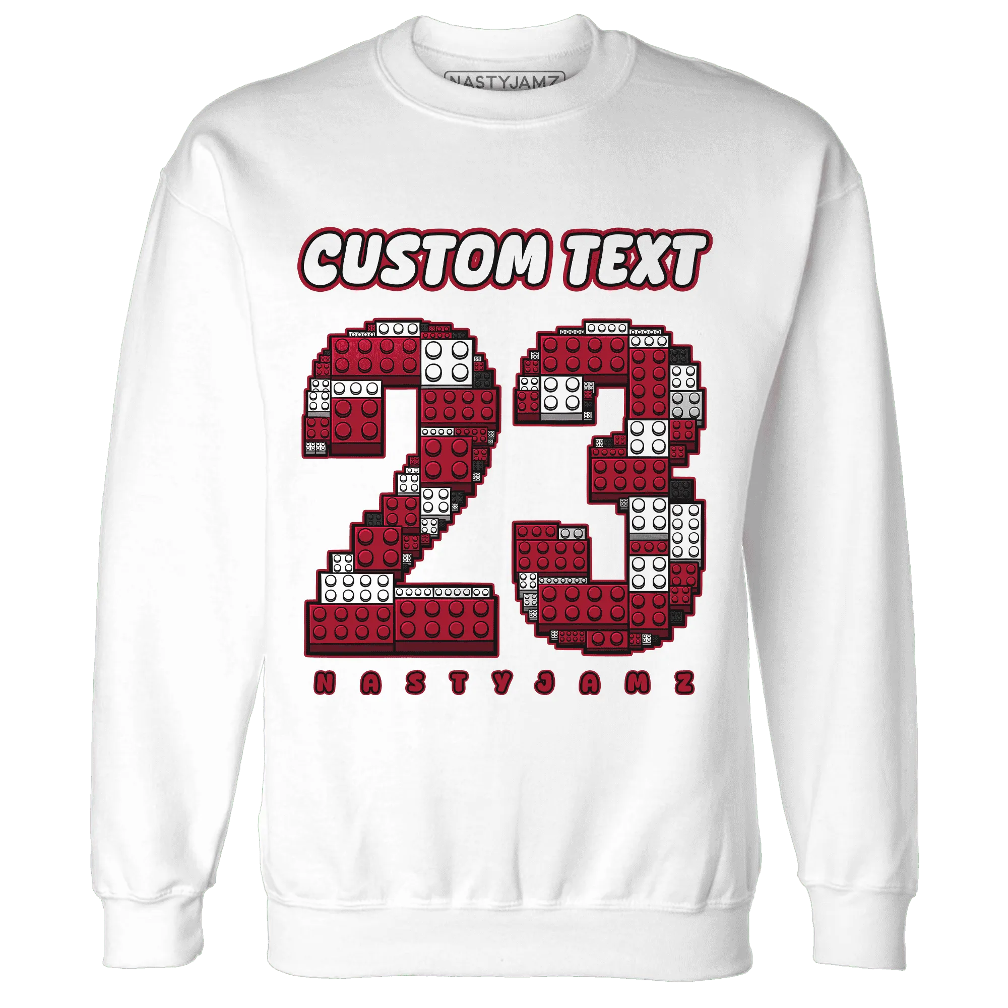 Retro-Red-Taxi-12s-Sweatshirt-Match-Number-23-Lego