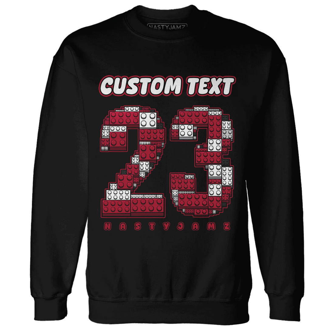 Retro-Red-Taxi-12s-Sweatshirt-Match-Number-23-Lego