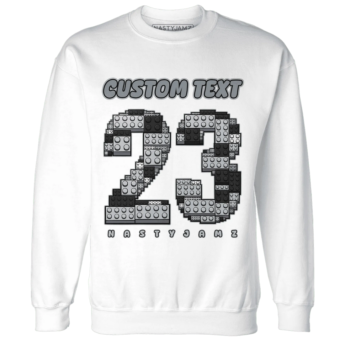 Wolf-Grey-12s-NastyJamz-Sweatshirt-Match-Number-23-Lego