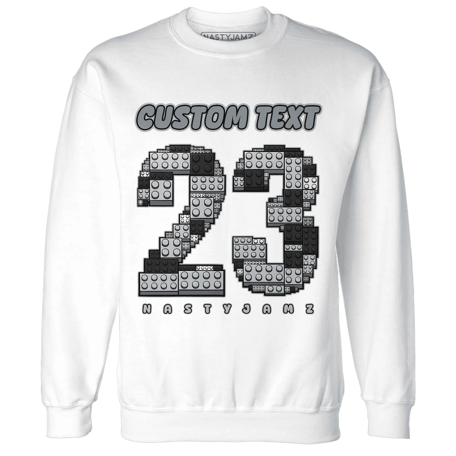 Wolf-Grey-12s-NastyJamz-Sweatshirt-Match-Number-23-Lego