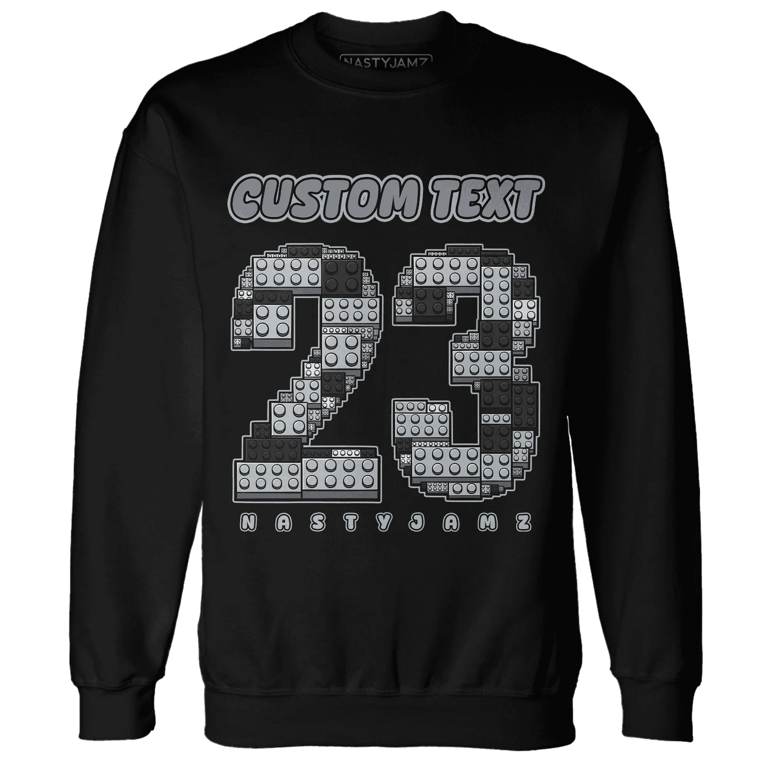 Wolf-Grey-12s-NastyJamz-Sweatshirt-Match-Number-23-Lego