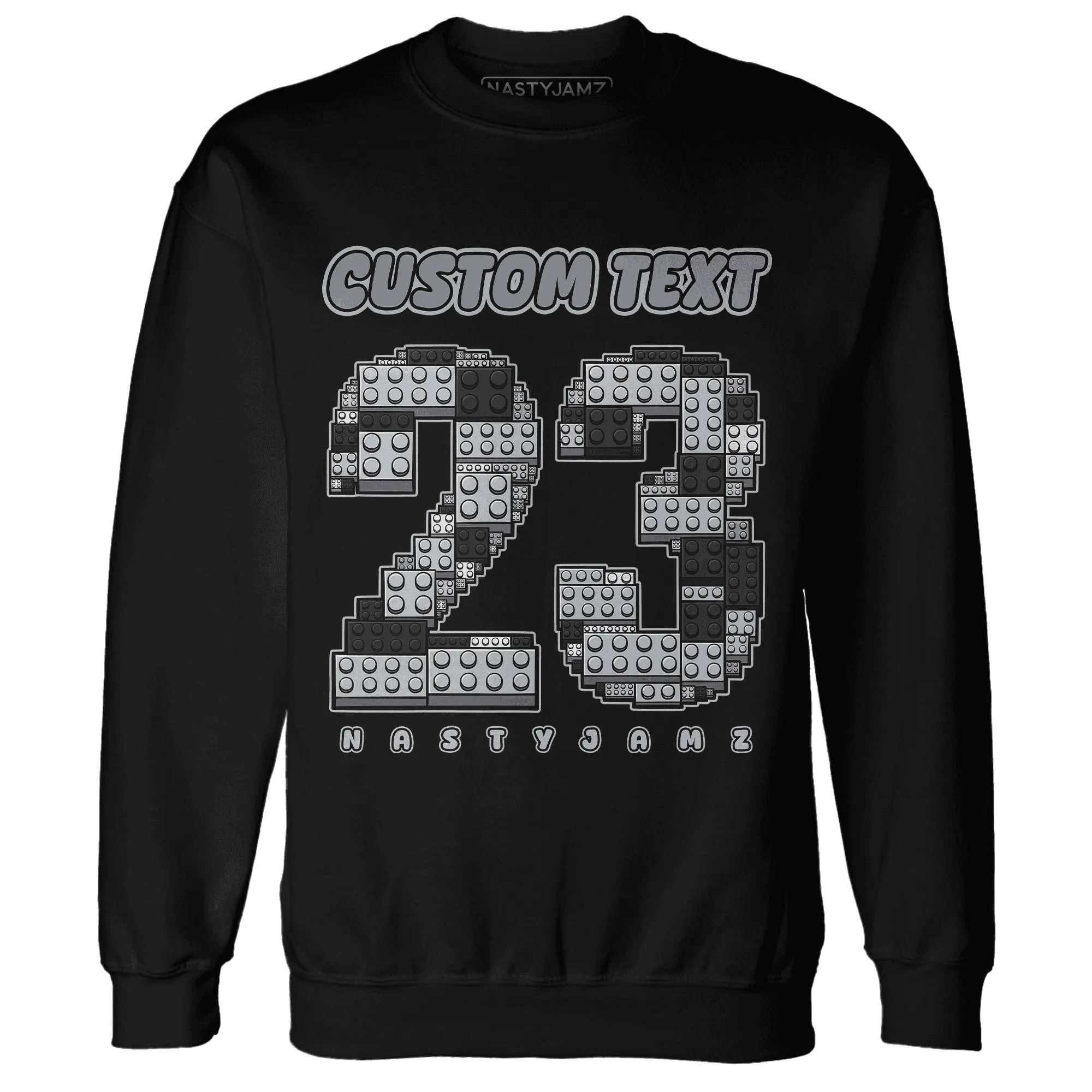 Wolf-Grey-12s-NastyJamz-Sweatshirt-Match-Number-23-Lego