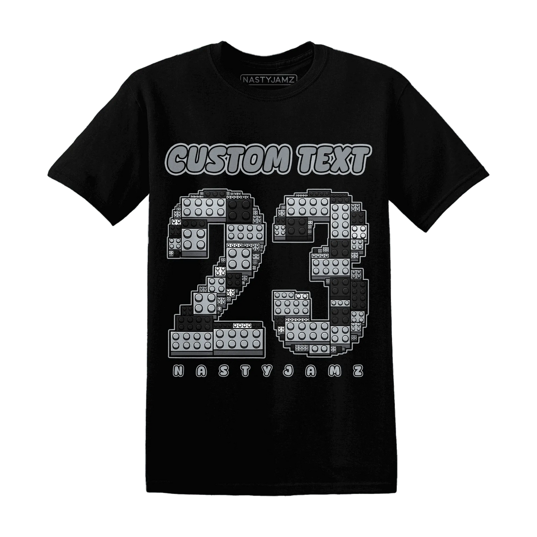 Wolf-Grey-12s-NastyJamz-T-Shirt-Match-Number-23-Lego