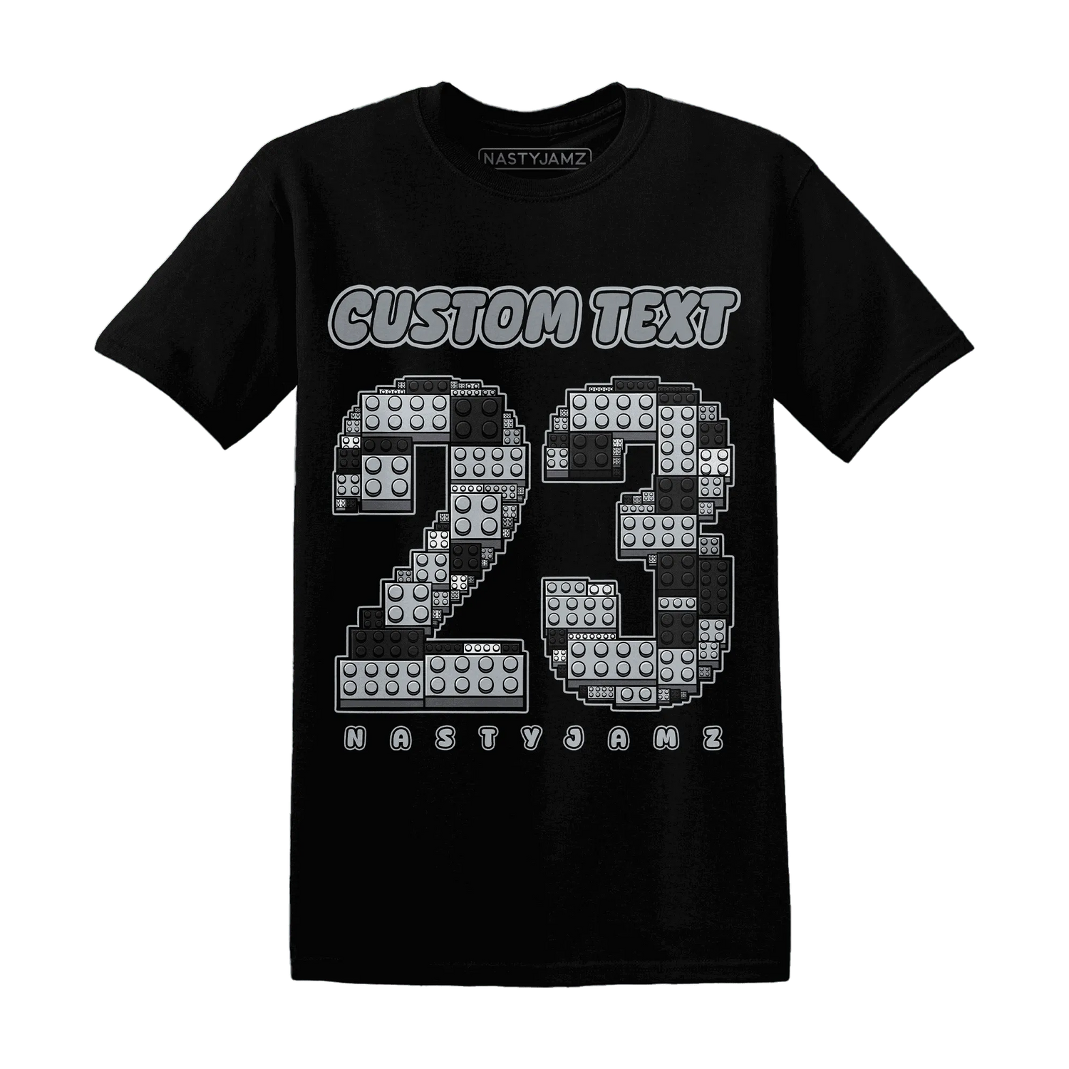 Wolf-Grey-12s-NastyJamz-T-Shirt-Match-Number-23-Lego