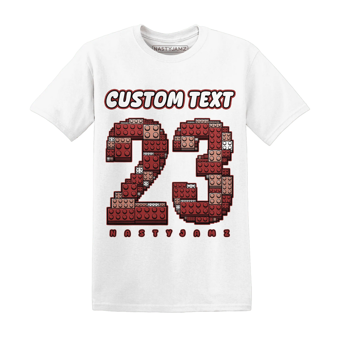 Dune-Red-13s-T-Shirt-Match-Number-23-Lego