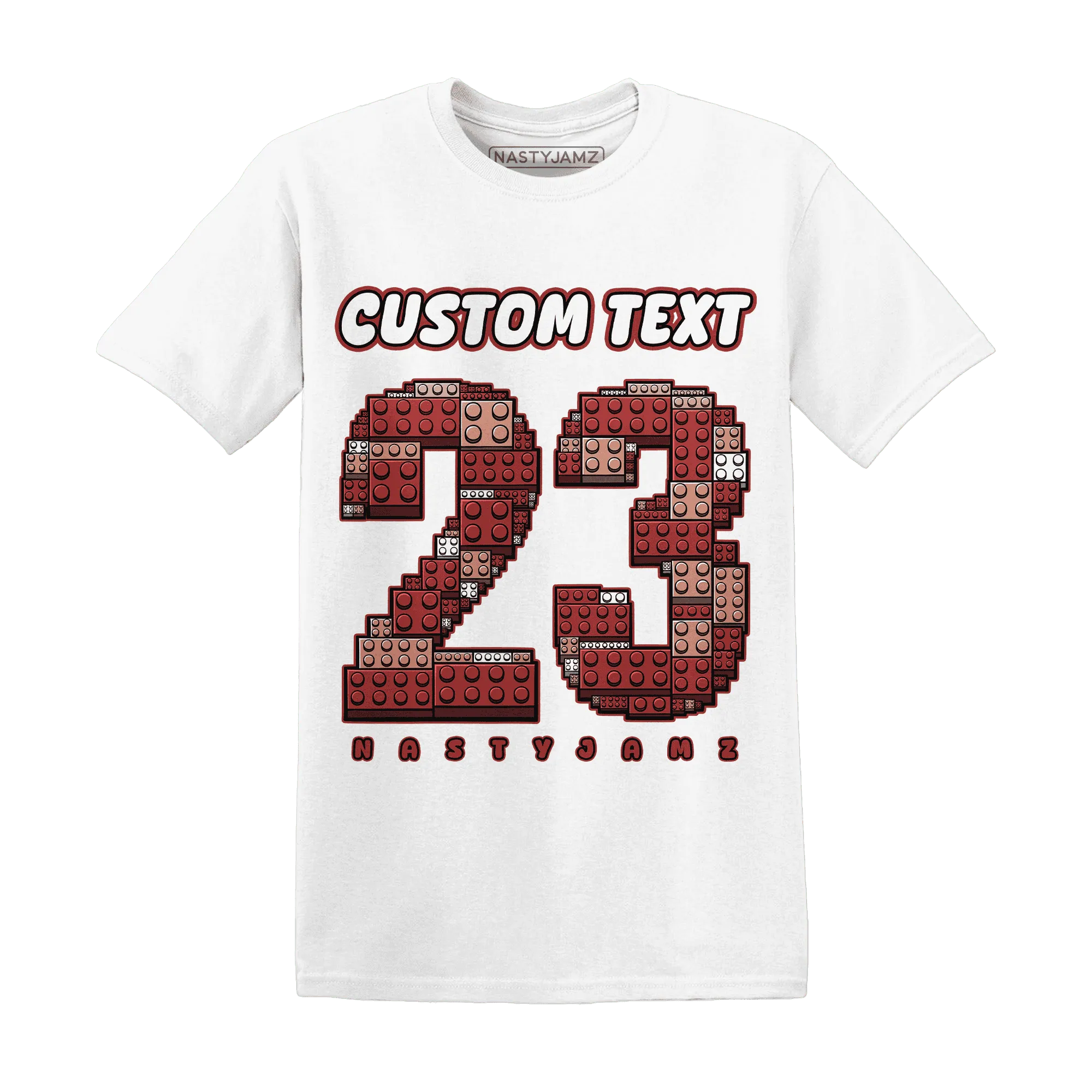 Dune-Red-13s-T-Shirt-Match-Number-23-Lego