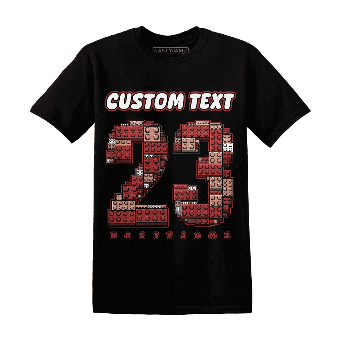 Dune-Red-13s-T-Shirt-Match-Number-23-Lego