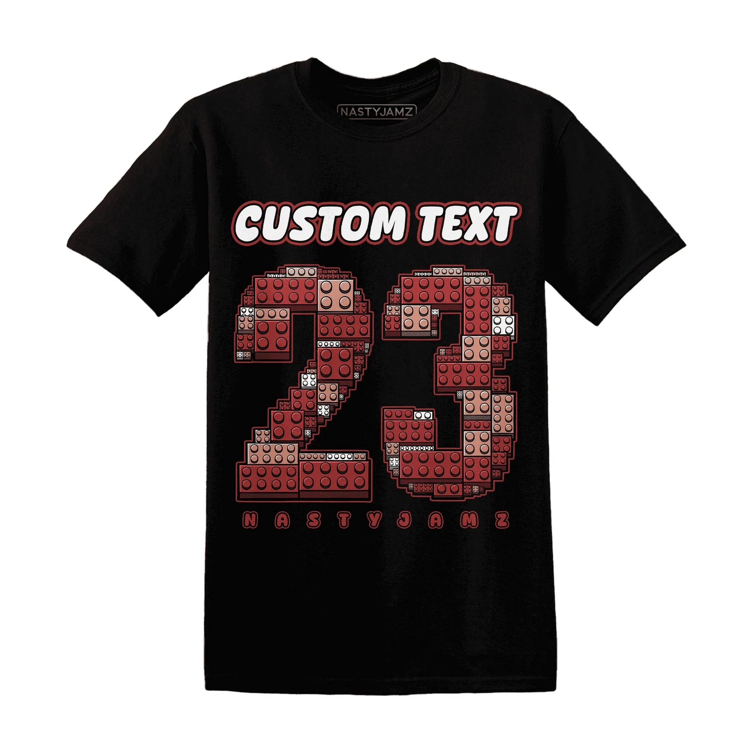 Dune-Red-13s-T-Shirt-Match-Number-23-Lego