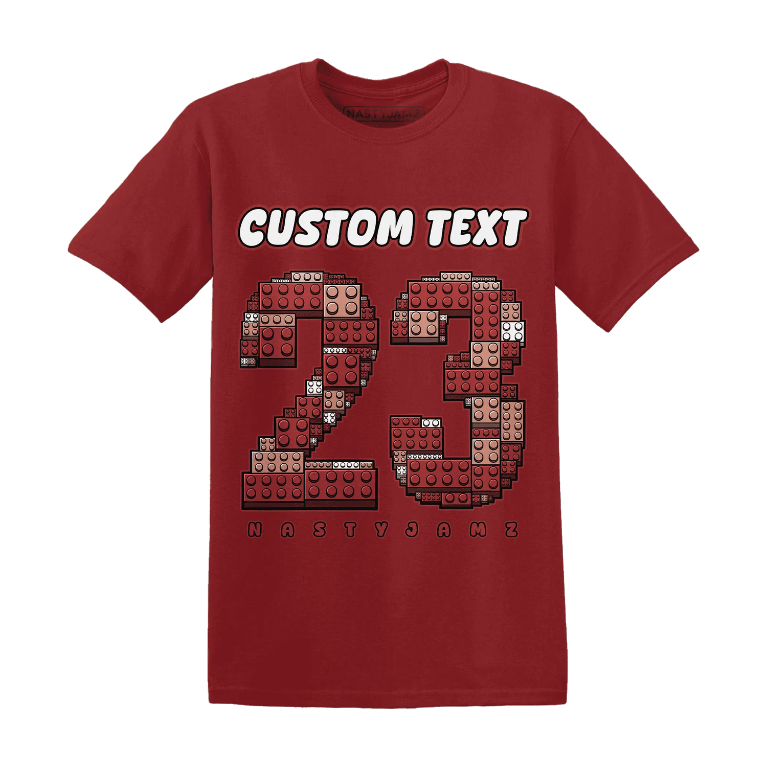 Dune-Red-13s-T-Shirt-Match-Number-23-Lego