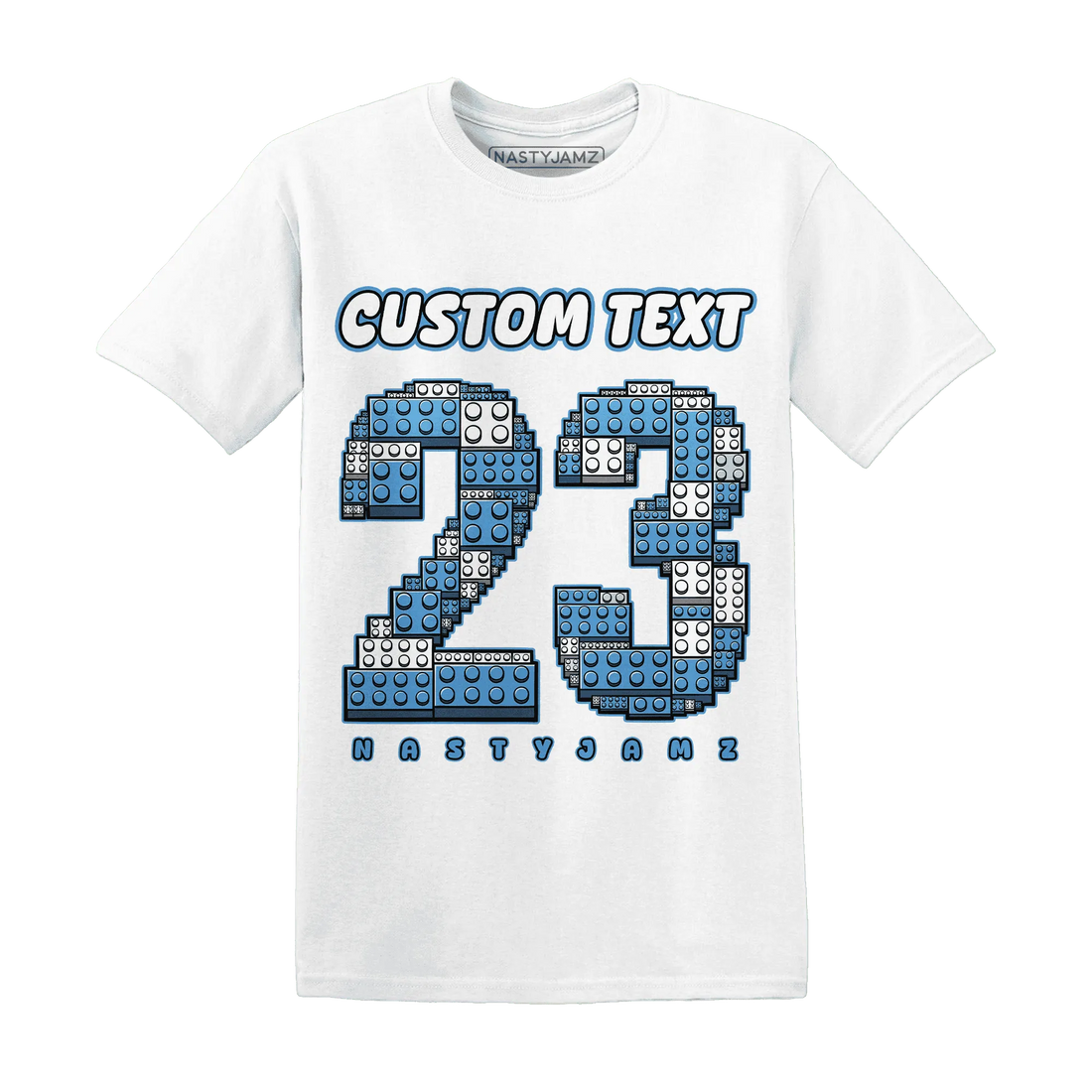 Carolina-Blue-Univercitii-17s-NastyJamz-T-Shirt-Match-Number-23-Lego