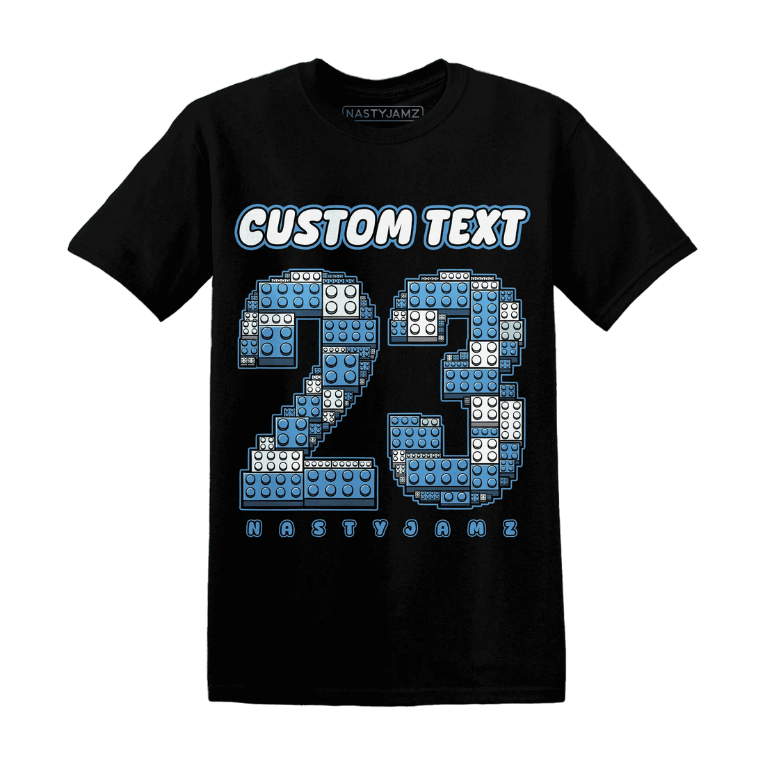 Carolina-Blue-Univercitii-17s-NastyJamz-T-Shirt-Match-Number-23-Lego