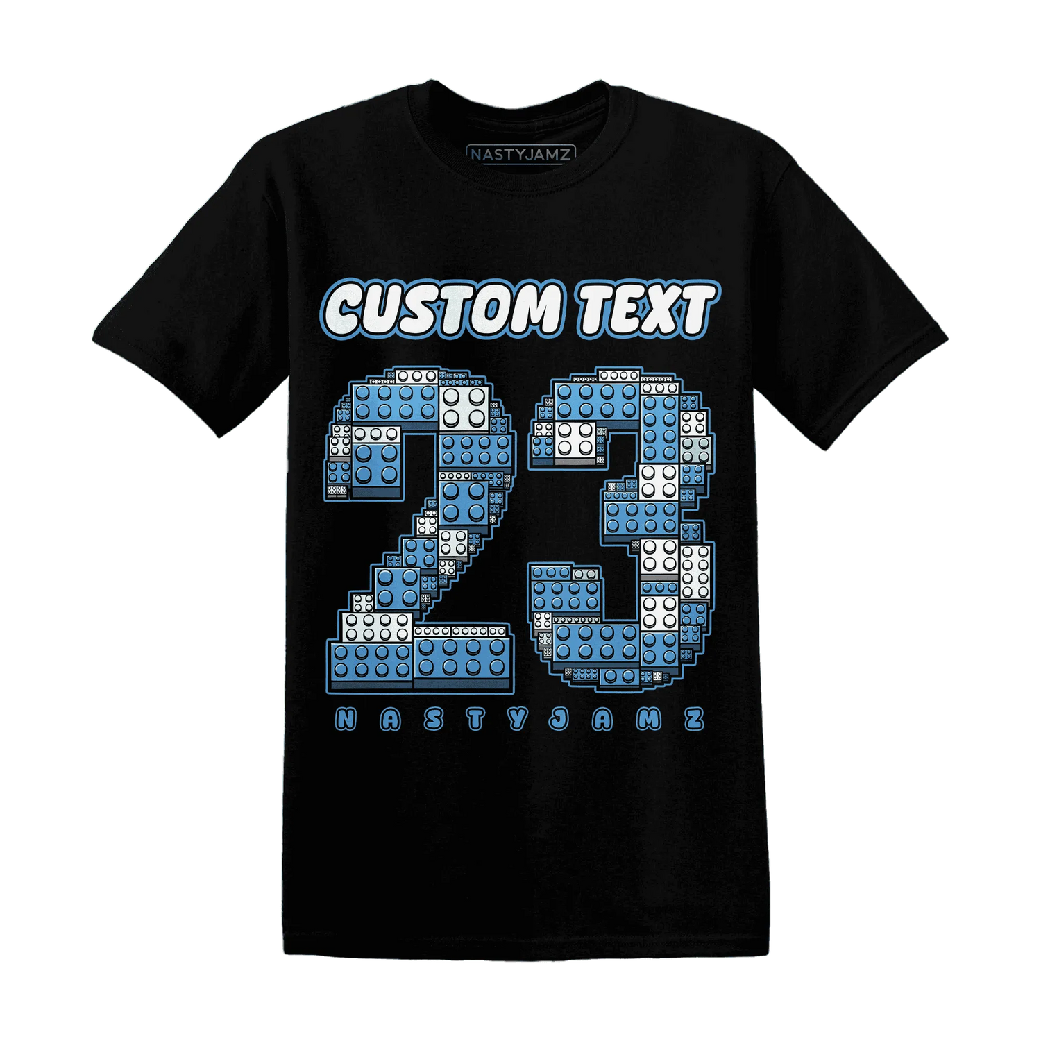 Carolina-Blue-Univercitii-17s-NastyJamz-T-Shirt-Match-Number-23-Lego