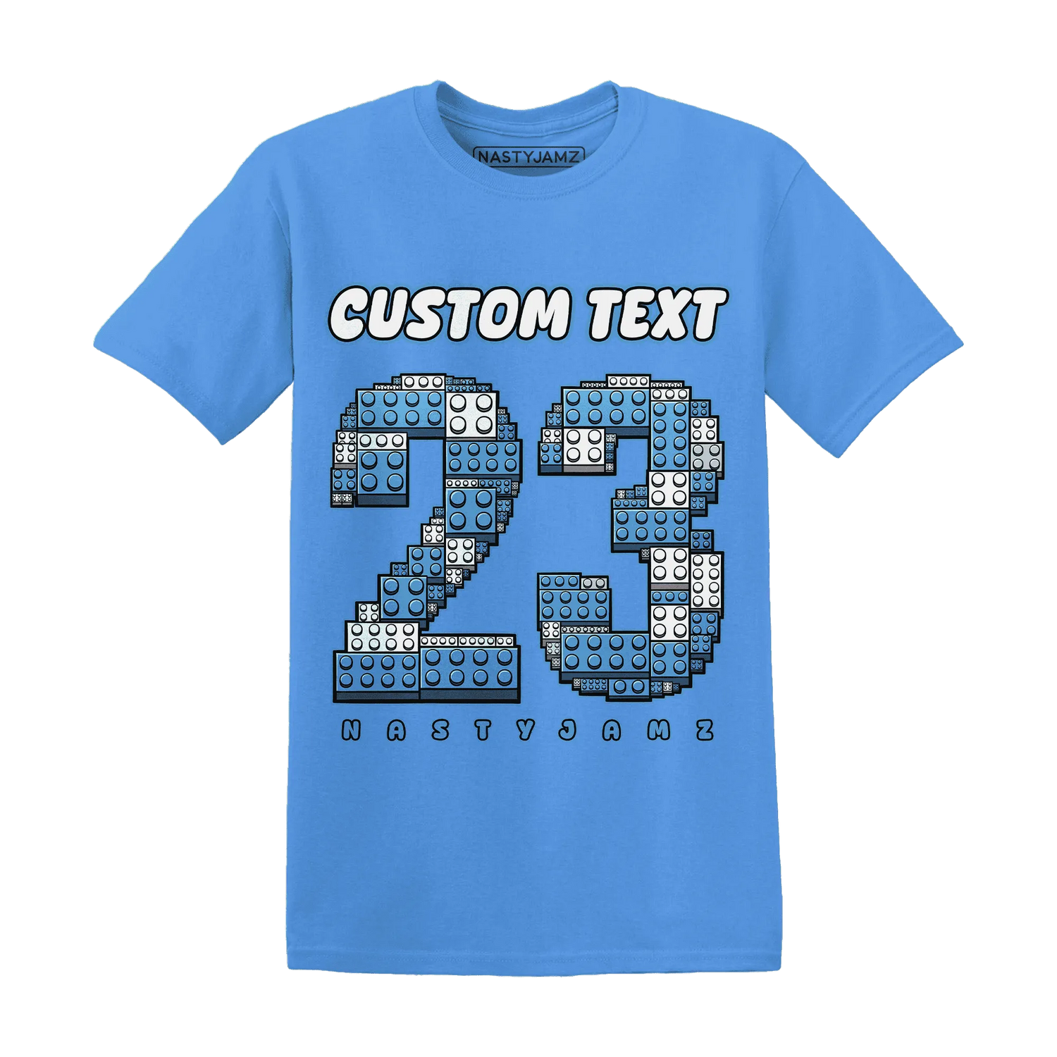 Carolina-Blue-Univercitii-17s-NastyJamz-T-Shirt-Match-Number-23-Lego