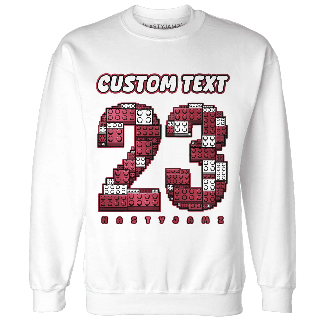 High-87-Metallic-Burgundy-1s-Sweatshirt-Match-Number-23-Lego