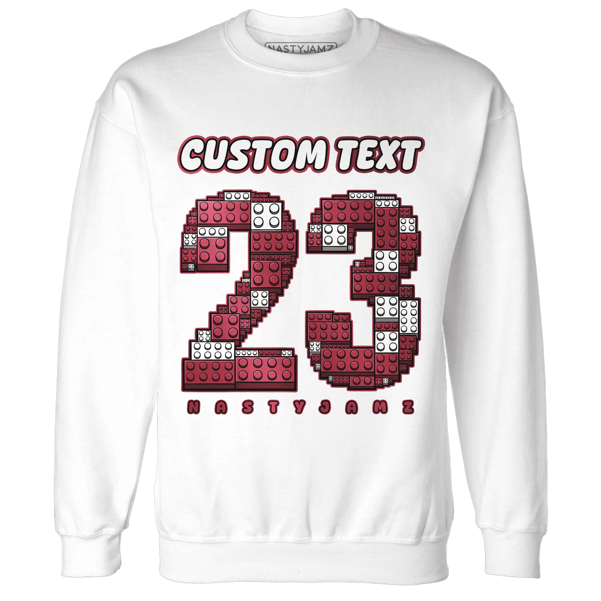 High-87-Metallic-Burgundy-1s-Sweatshirt-Match-Number-23-Lego