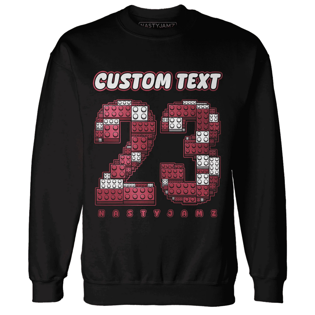 High-87-Metallic-Burgundy-1s-Sweatshirt-Match-Number-23-Lego