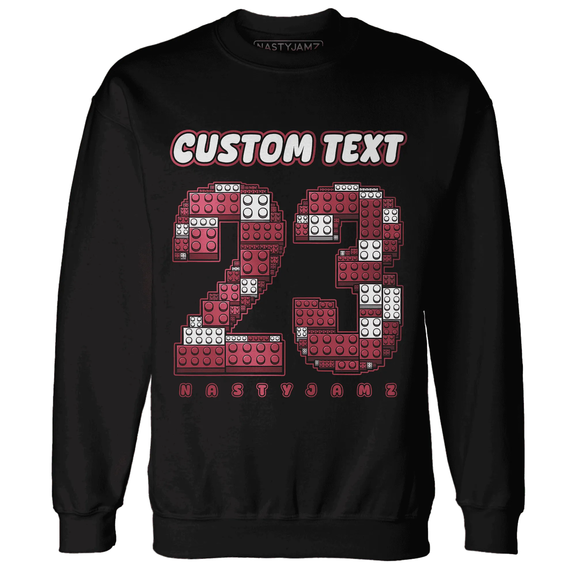 High-87-Metallic-Burgundy-1s-Sweatshirt-Match-Number-23-Lego