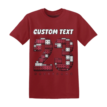 High-87-Metallic-Burgundy-1s-T-Shirt-Match-Number-23-Lego