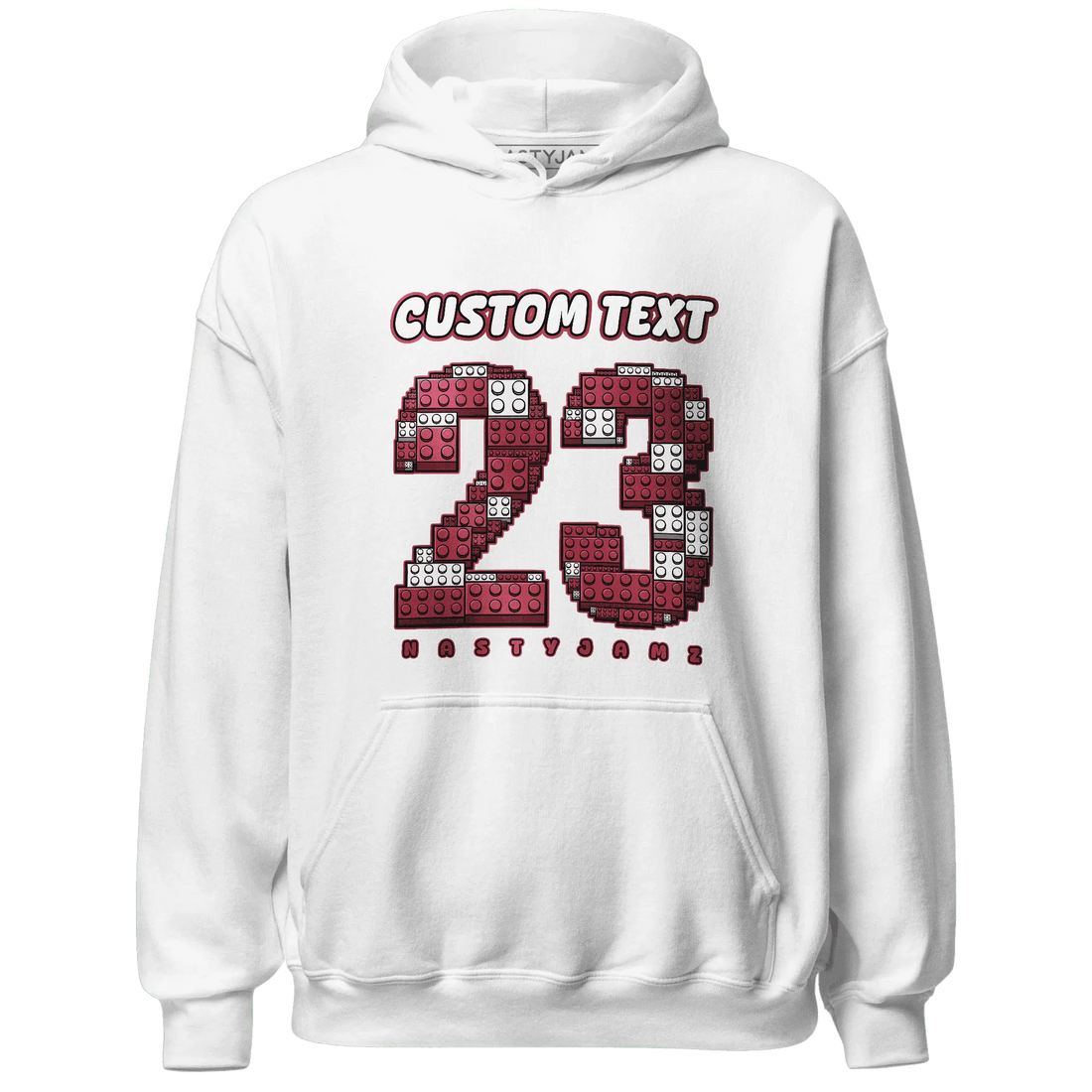 High-87-Metallic-Burgundy-1s-Hoodie-Match-Number-23-Lego