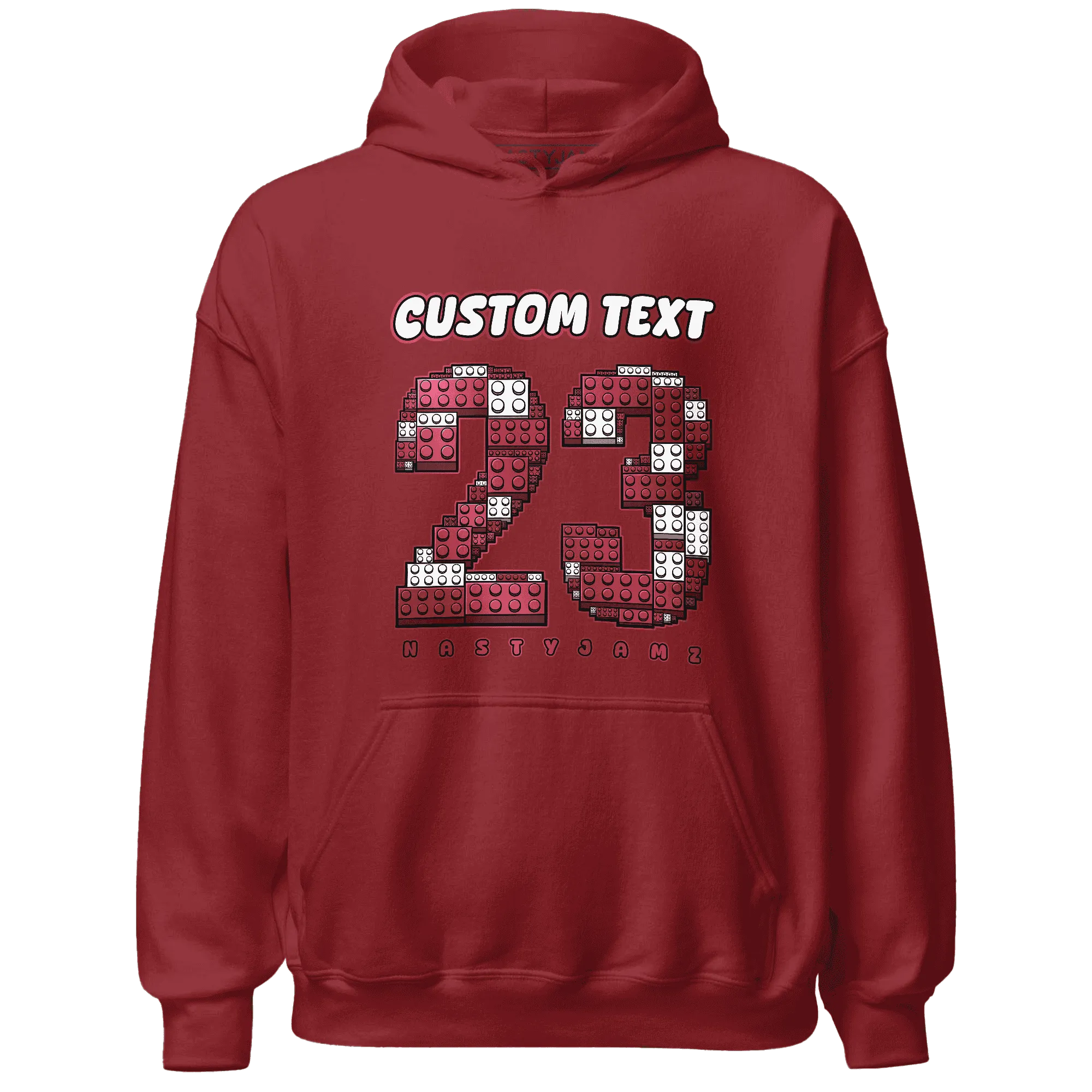 High-87-Metallic-Burgundy-1s-Hoodie-Match-Number-23-Lego