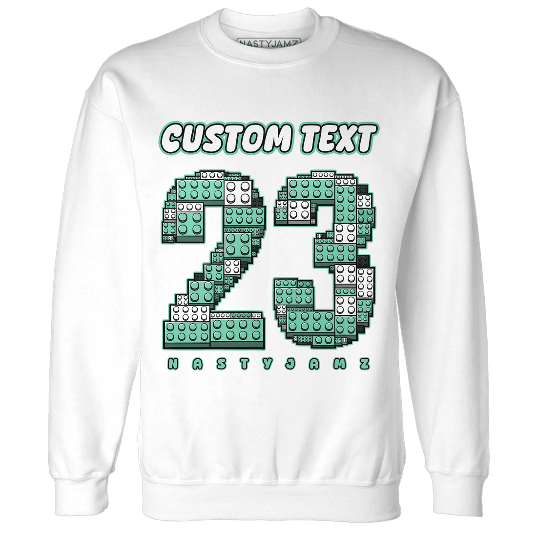 High-OG-Green-Glow-1s-Sweatshirt-Match-Number-23-Lego