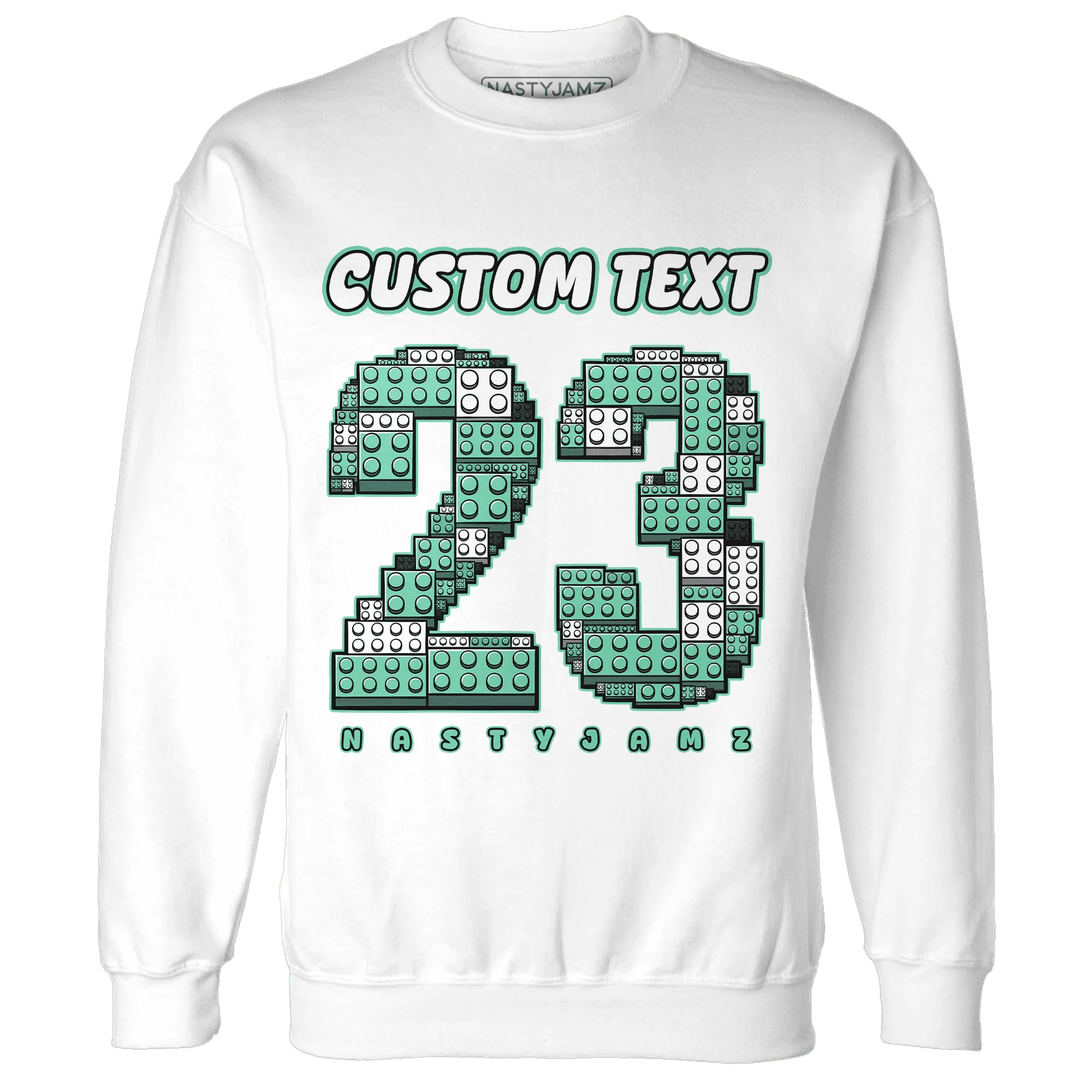 High-OG-Green-Glow-1s-Sweatshirt-Match-Number-23-Lego