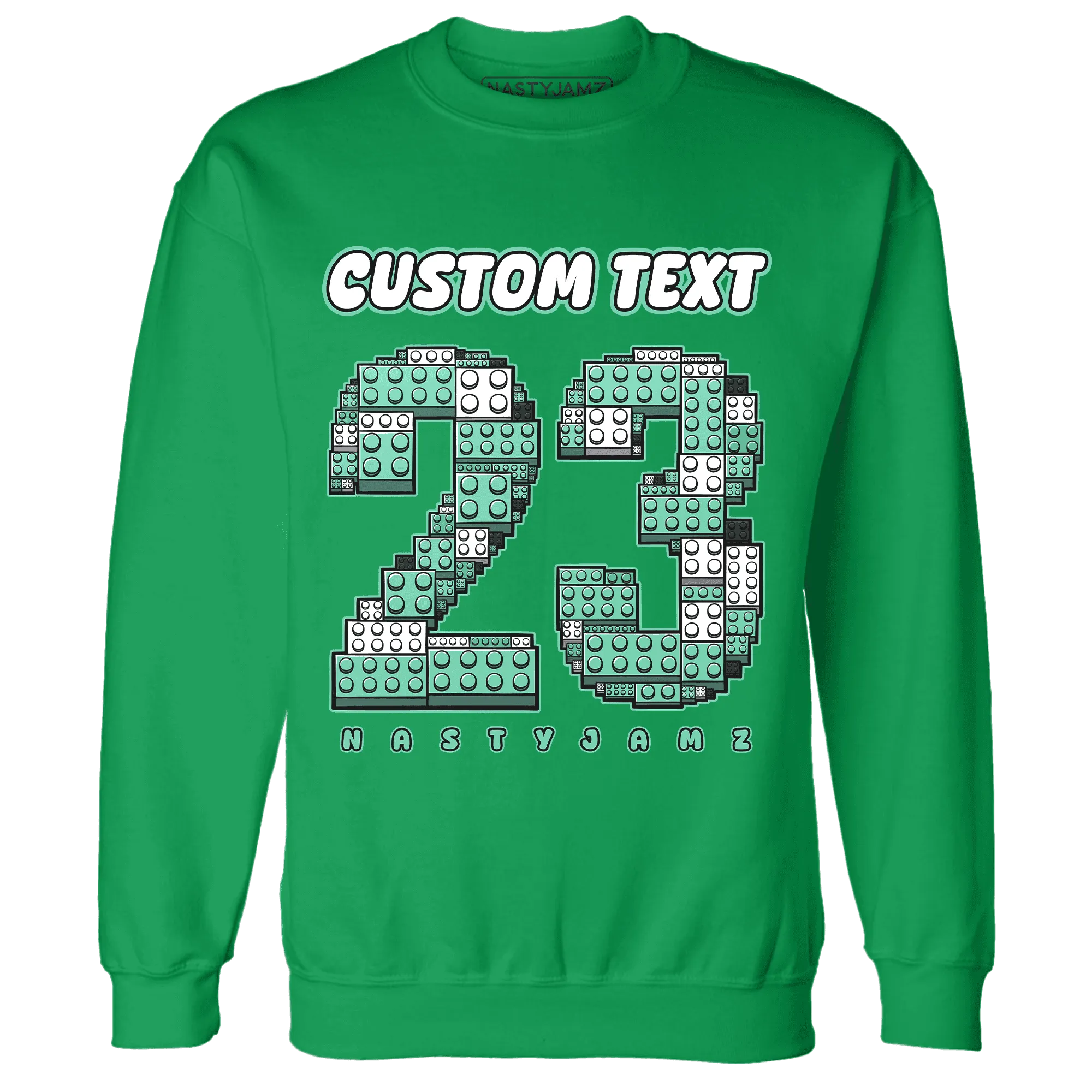High-OG-Green-Glow-1s-Sweatshirt-Match-Number-23-Lego