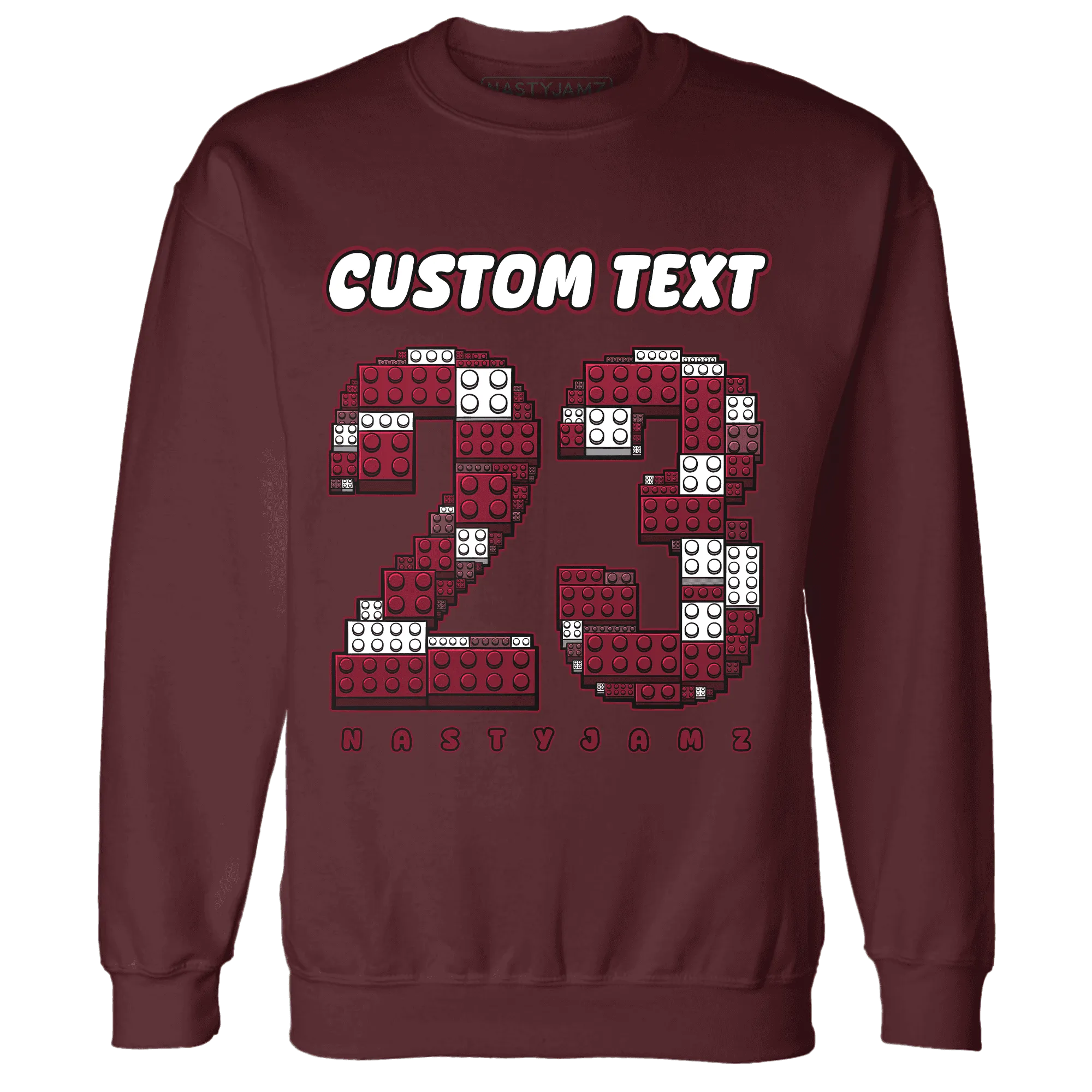High-White-Team-Red-1s-Sweatshirt-Match-Number-23-Lego