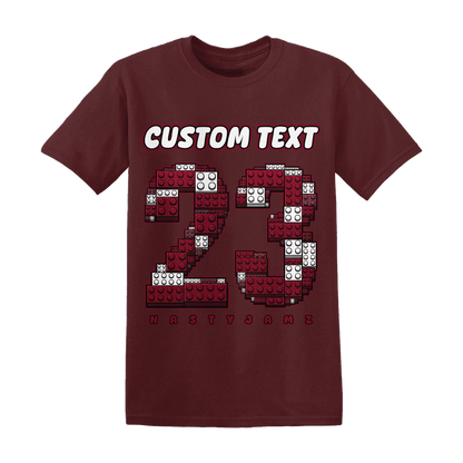 High-White-Team-Red-1s-T-Shirt-Match-Number-23-Lego